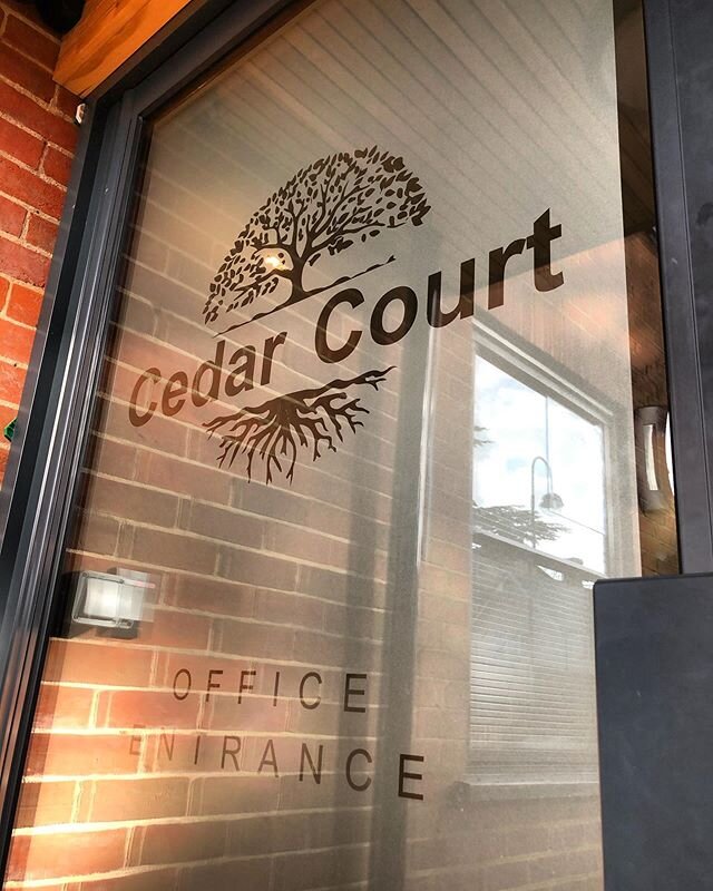 Window frosting adding a nice clean look to the new cedar court building  #petersfield #hampshire #graphics #design