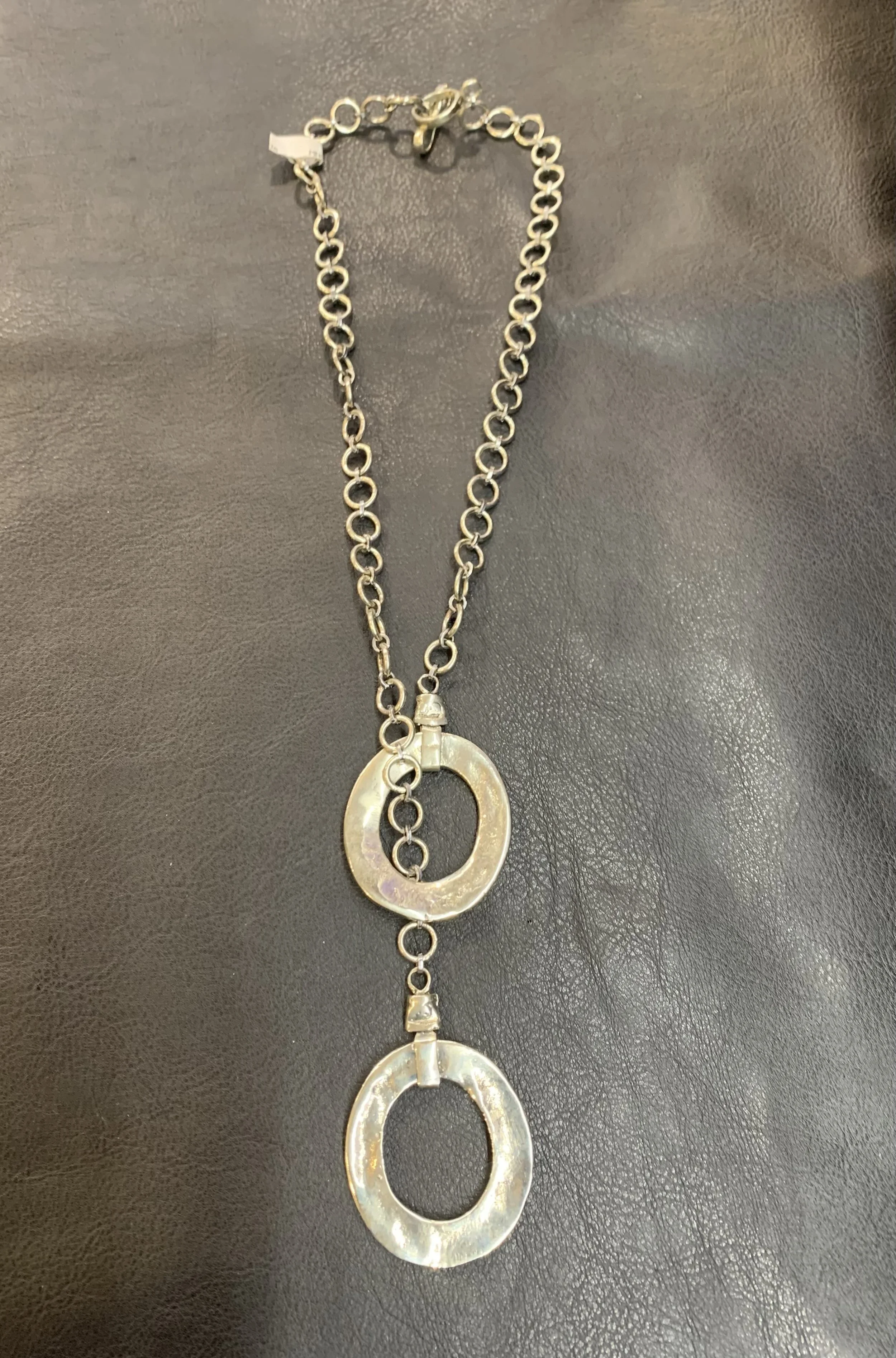 Waterfall Pewter Link Necklace