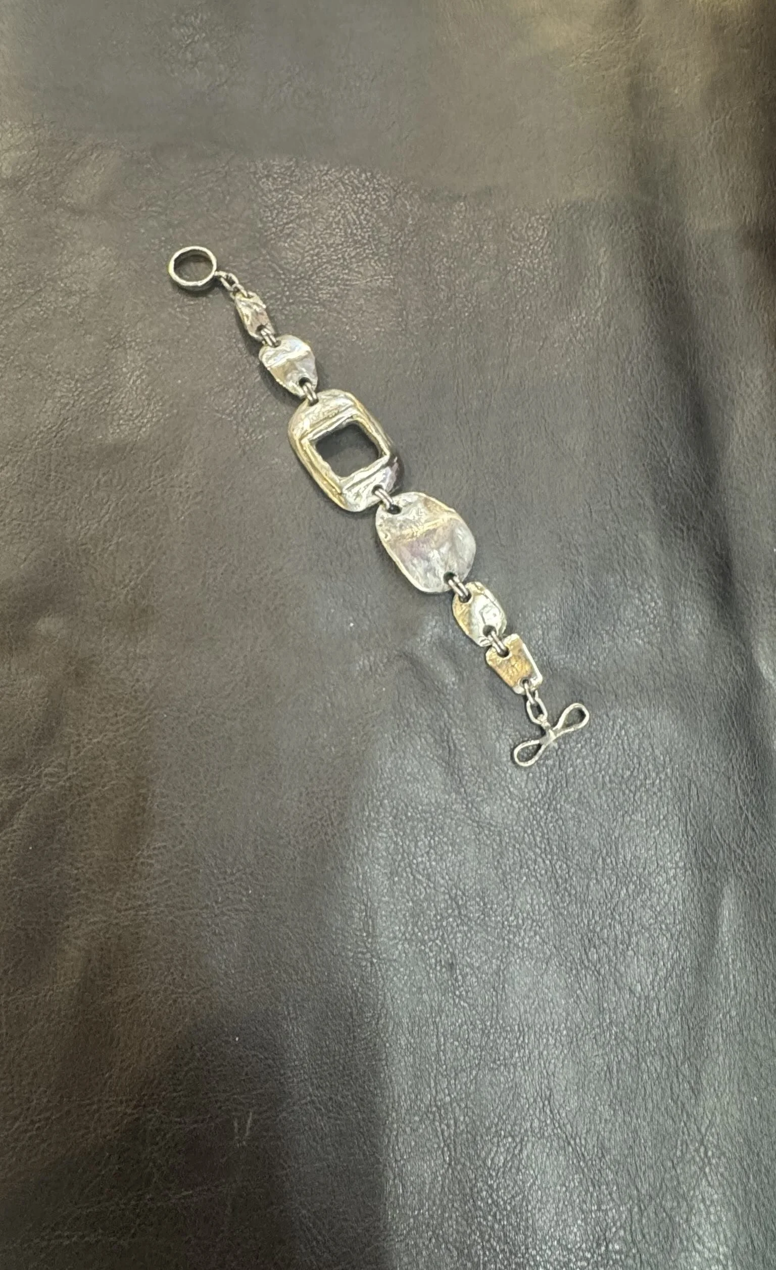 Pewter Abstract Bracelet