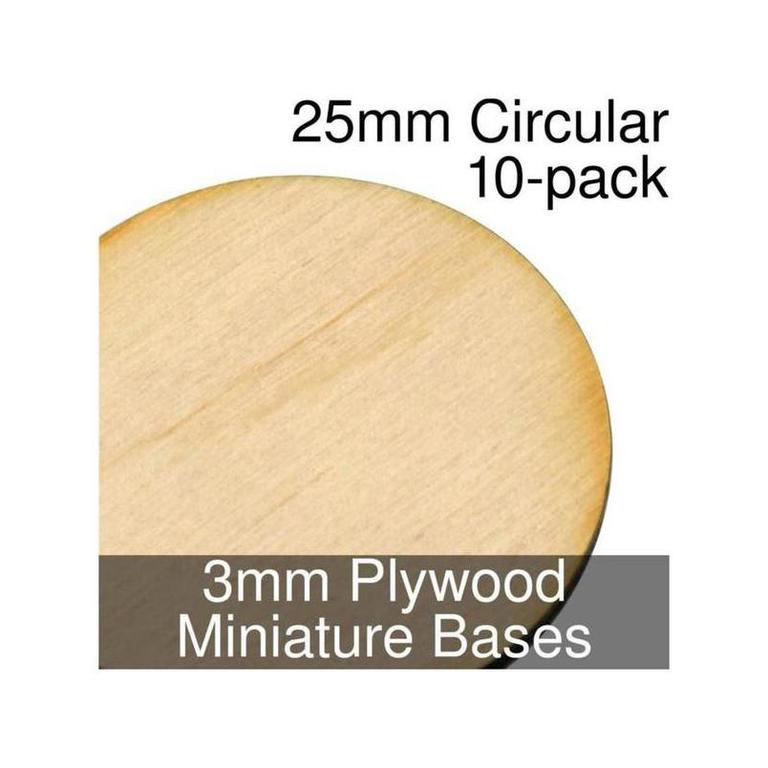 Laser Cut 3mm Plywood Circular Metric Base Sampler LITKO Miniature Bases 56 