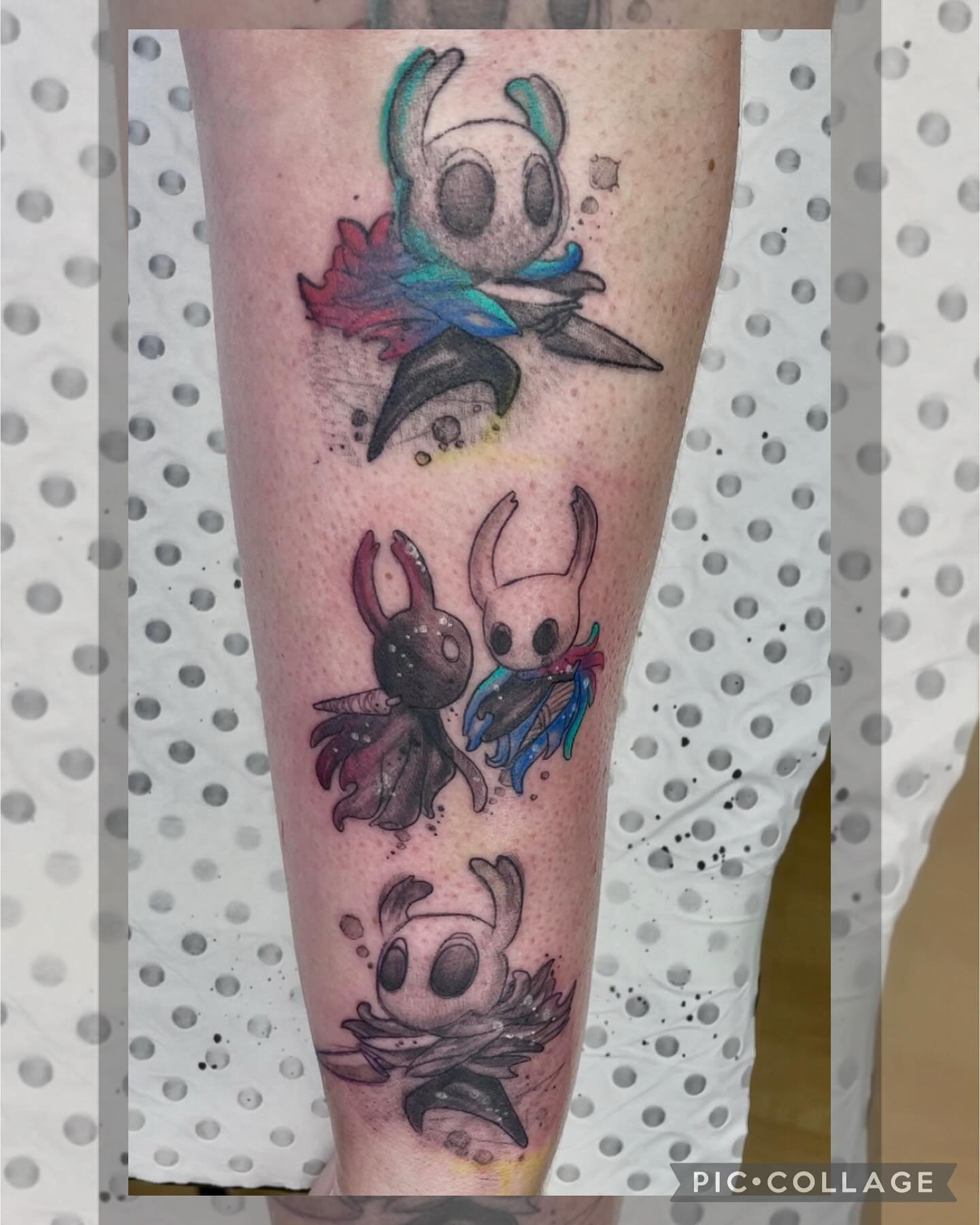 Hollow knight watercolor pieces done at @infiniteworldstattoo 
I&rsquo;m keen for more watercolour pieces !
Dm for enquires 
#hollowknight #hollowknightfanart #hollowknighttattoo #tattooadelaidetattoo #anime #gamer #gamertattoo #otaku