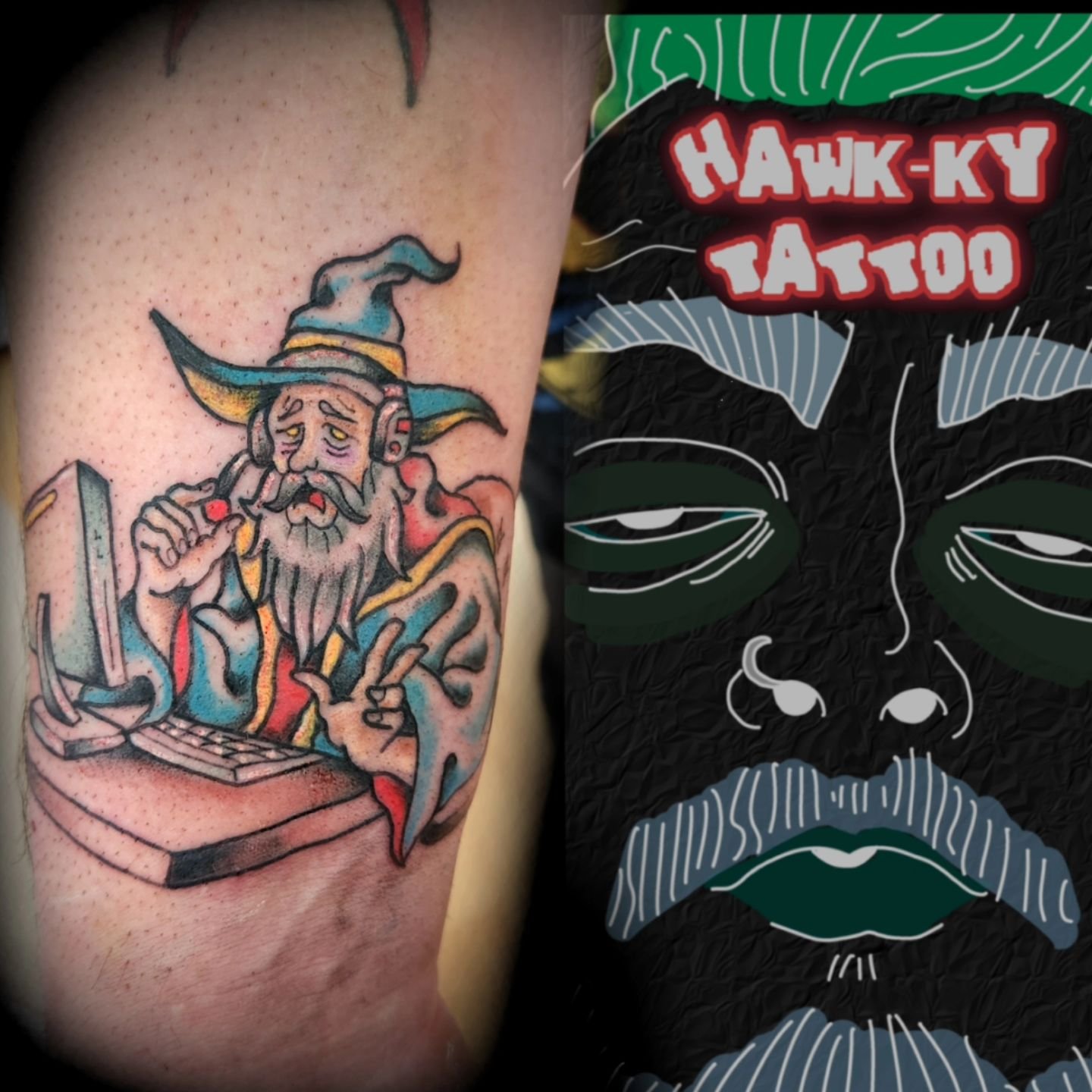 Telemarketer Wizard for Abraham
CHEERS LEGEND!!

@infiniteworldstattoo #cartoon #sticker #tattoos #tattooflash #tattoo #traditional #traditionaltattoo #trad #tattooartist #tattooed #neotrad #neo #neotraditional #greywash #greyscale #newschooltattoo #