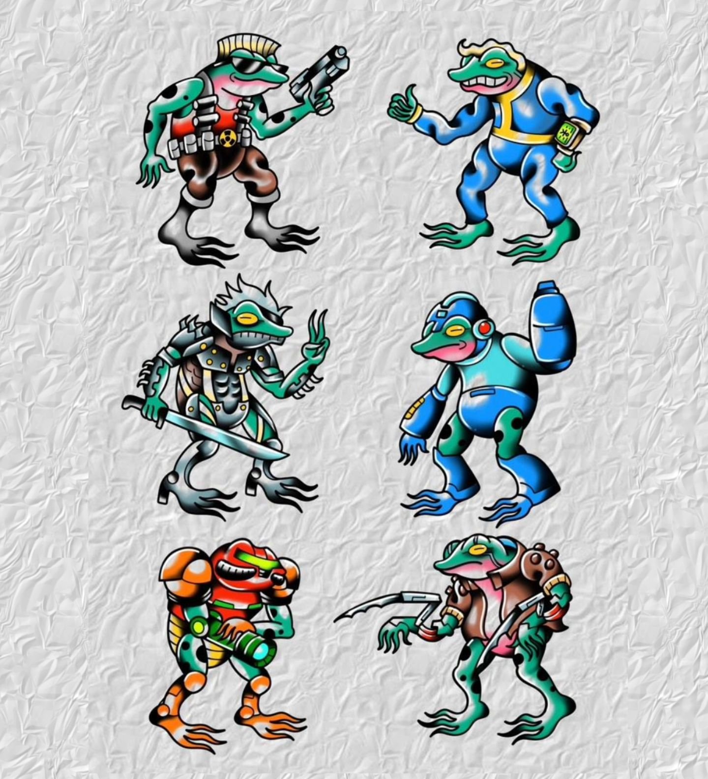 GAMING FROGS FLASH PART 2
NOW AVAILABLE 

$180 EACH

DM TO BOOK

 
 @infiniteworldstattoo #cartoon #sticker #tattoos #tattooflash #tattoo #traditional #traditionaltattoo #trad #tattooartist #tattooed #neotrad #neo #neotraditional #greywash #greyscale