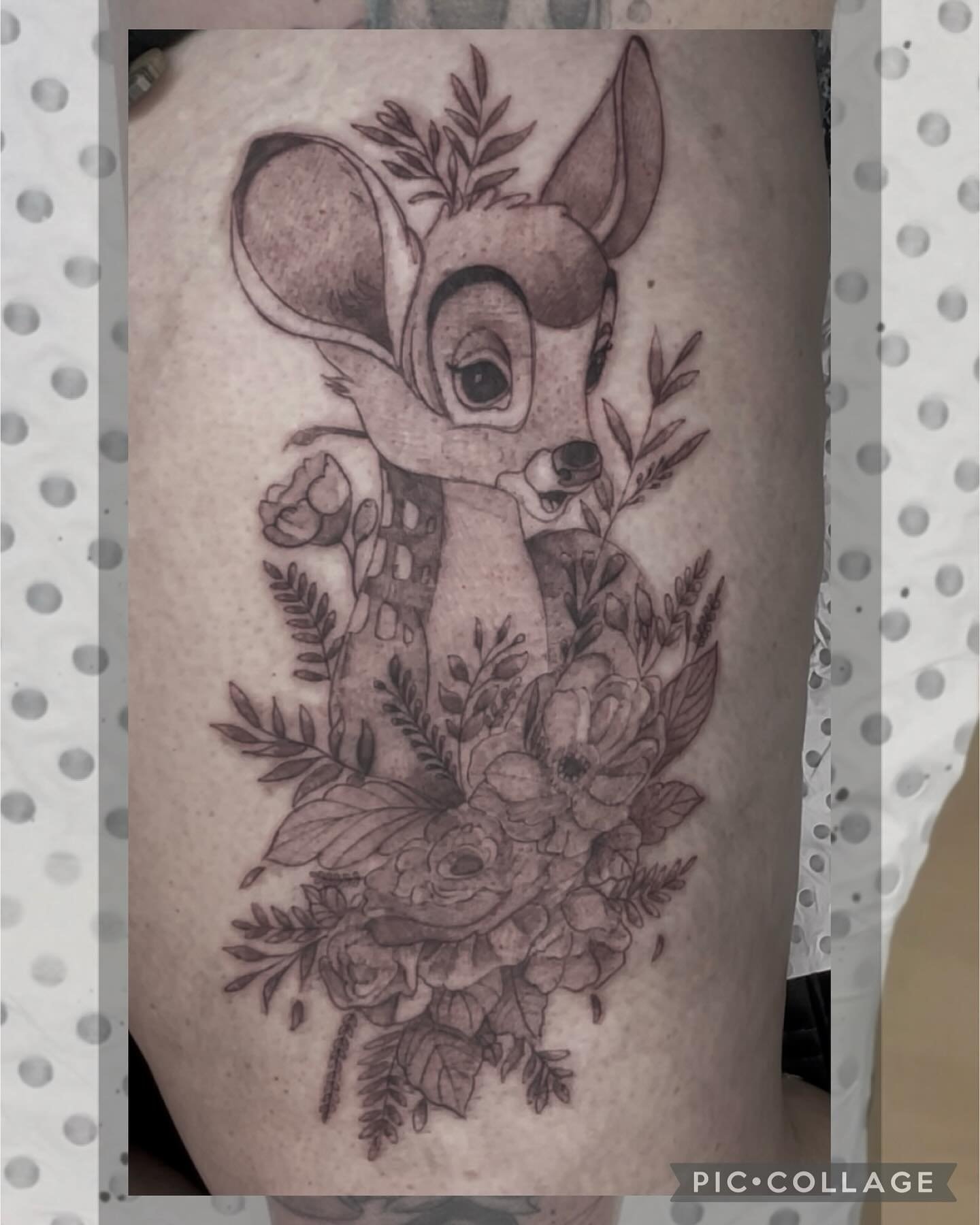 Floral Bambi piece done at @infiniteworldstattoo 
#disney #disneyland #disneytattoo #bambi #bambitattoo #otaku #anime #geek #geektattoo #adelaide #adelaidetattoo