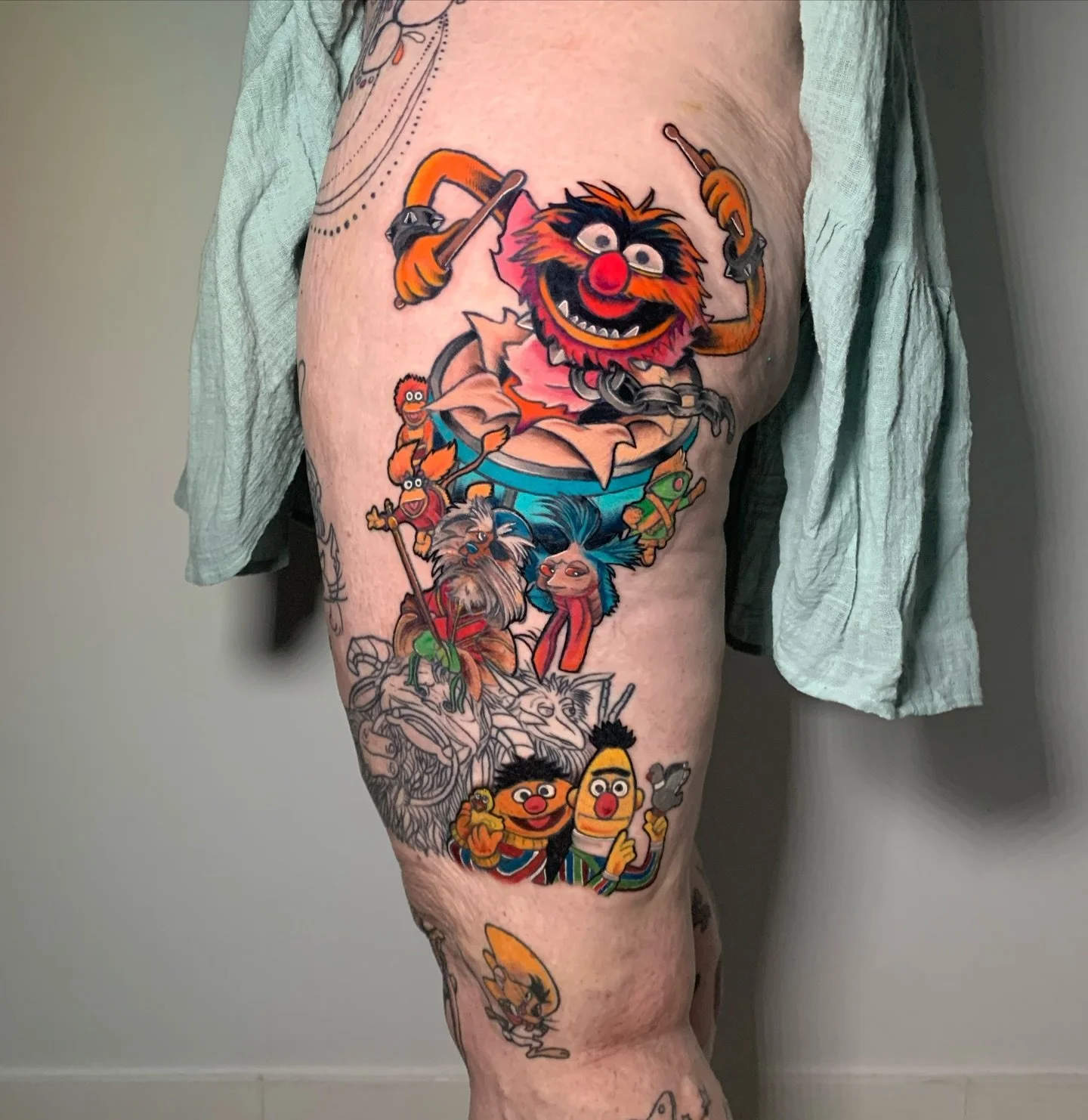 FINNNALLLYYYY got to add some colour to this section on @binkster01 &lsquo;s leggy we lined all the way back in 2022 😭 what better motivation than the 40 year anniversary of the labyrinth!! 🤯 man. fuckin everything Jim Henson touched was pure gold.