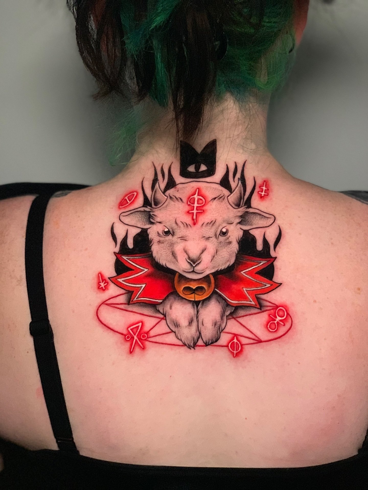 &ldquo;The fates have spoken, who will listen?&rdquo; 
LITTLE LAMBYY inspired by @cultofthelambofficial for my bby @s.s_georgie_tattoos 🥹 
thankyou for the freedom for this little critter ❤️
AS ALWAYS 
👾MADE AT @infiniteworldstattoo 
🐏USING @metal