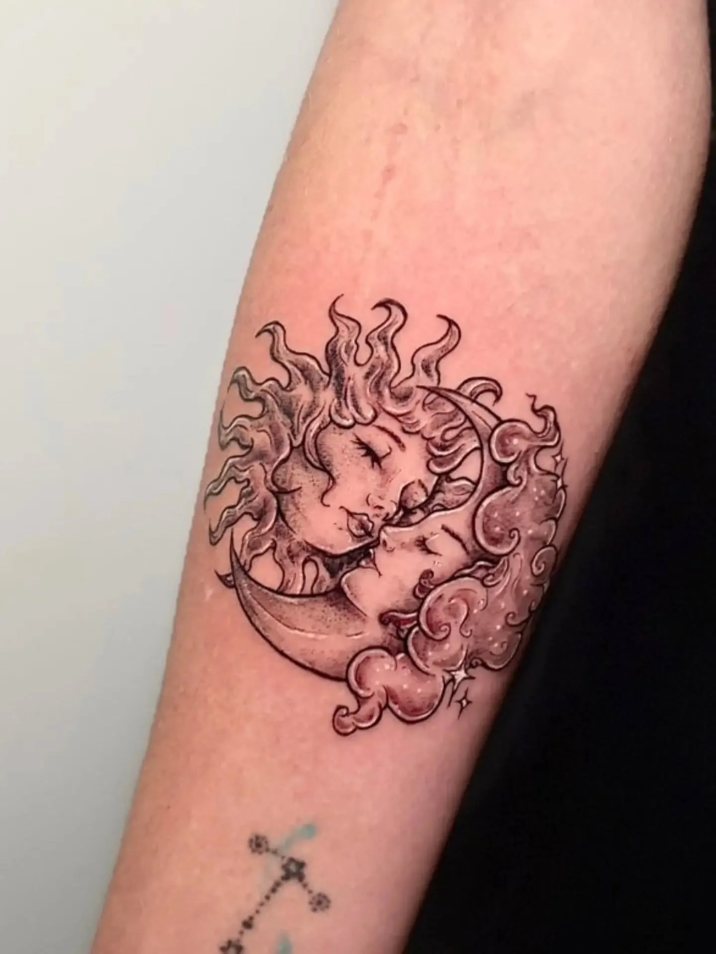 Celestial pieces are always so lovely to do ✨️☀️🌙

Thank you @margaretstacey10 for trusting me with his beautiful memorial piece, and for some great conversations!

☀️ tattooed with @the.unclebobs 
🌙 tattooed at @infiniteworldstattoo 

#adelaidetat
