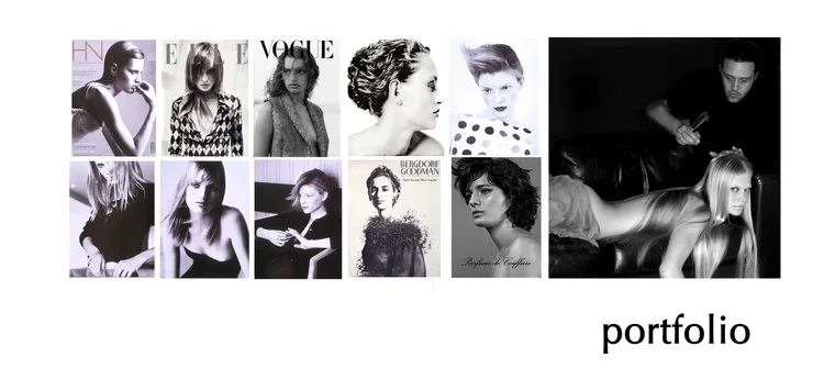 Paul Yacomine editorial hair portfolio featuring Vogue, Elle and Bergdorf Goodman campaign work