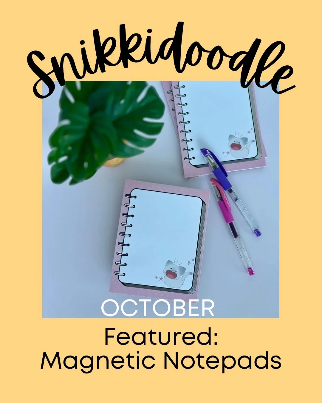 So excited to introduce this new product line: Magnetic notepads! Use them as regular notepads or stick them on a magnetic surface. They&rsquo;re just too cute not to show off! I hope you&rsquo;ll love these as much as I loved designing them 🥹 

Ps.