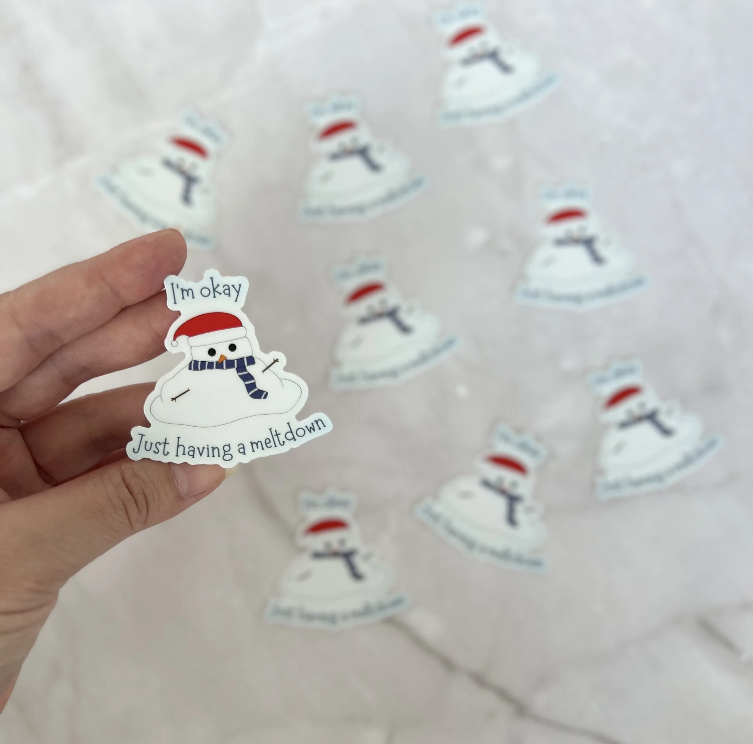 snowman having meltdown sticker.jpeg