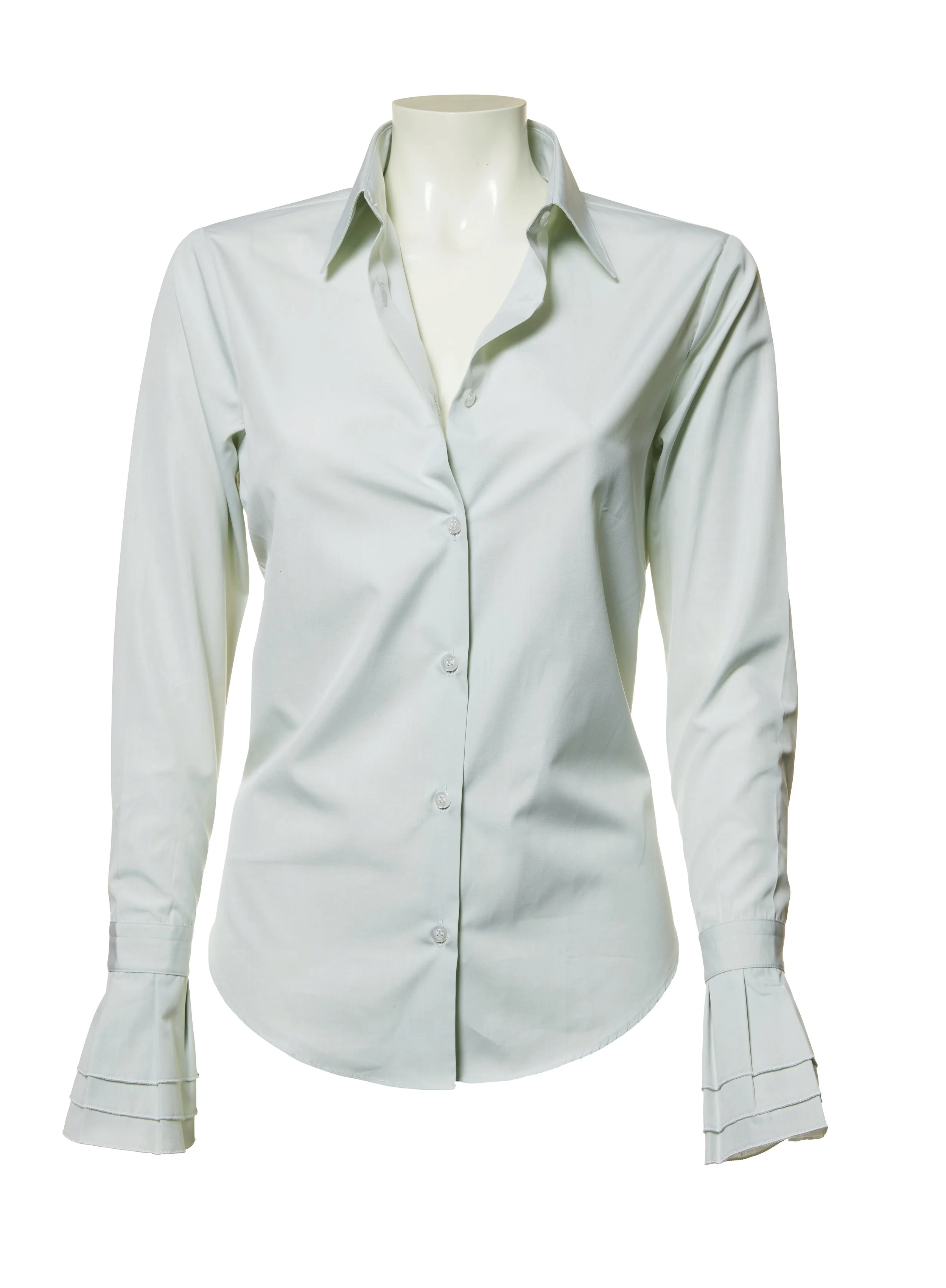 THE CARTER - Sage green Italian cotton poplin