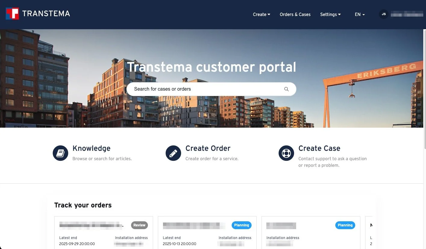 Transtema – Branded Customer Portal in ServiceNow CSM