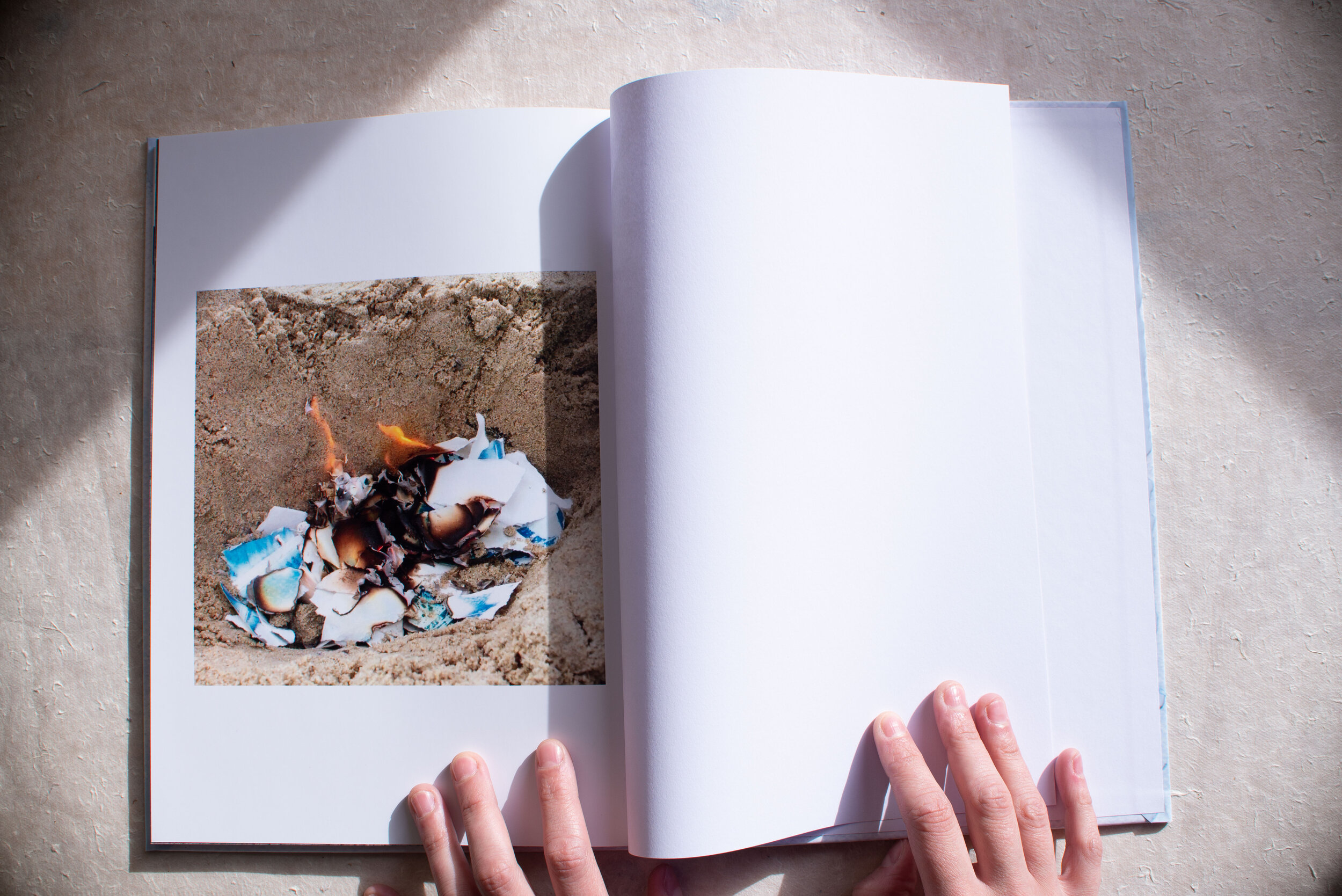   Artist book. 2018   This artist book consists of a compilation of cyanotypes I made during my pilgrimage of 500 miles from Madrid to Muxía, the last stop of El Camino de Santiago, Spain.  The images are shadows of elements I found on my way while I