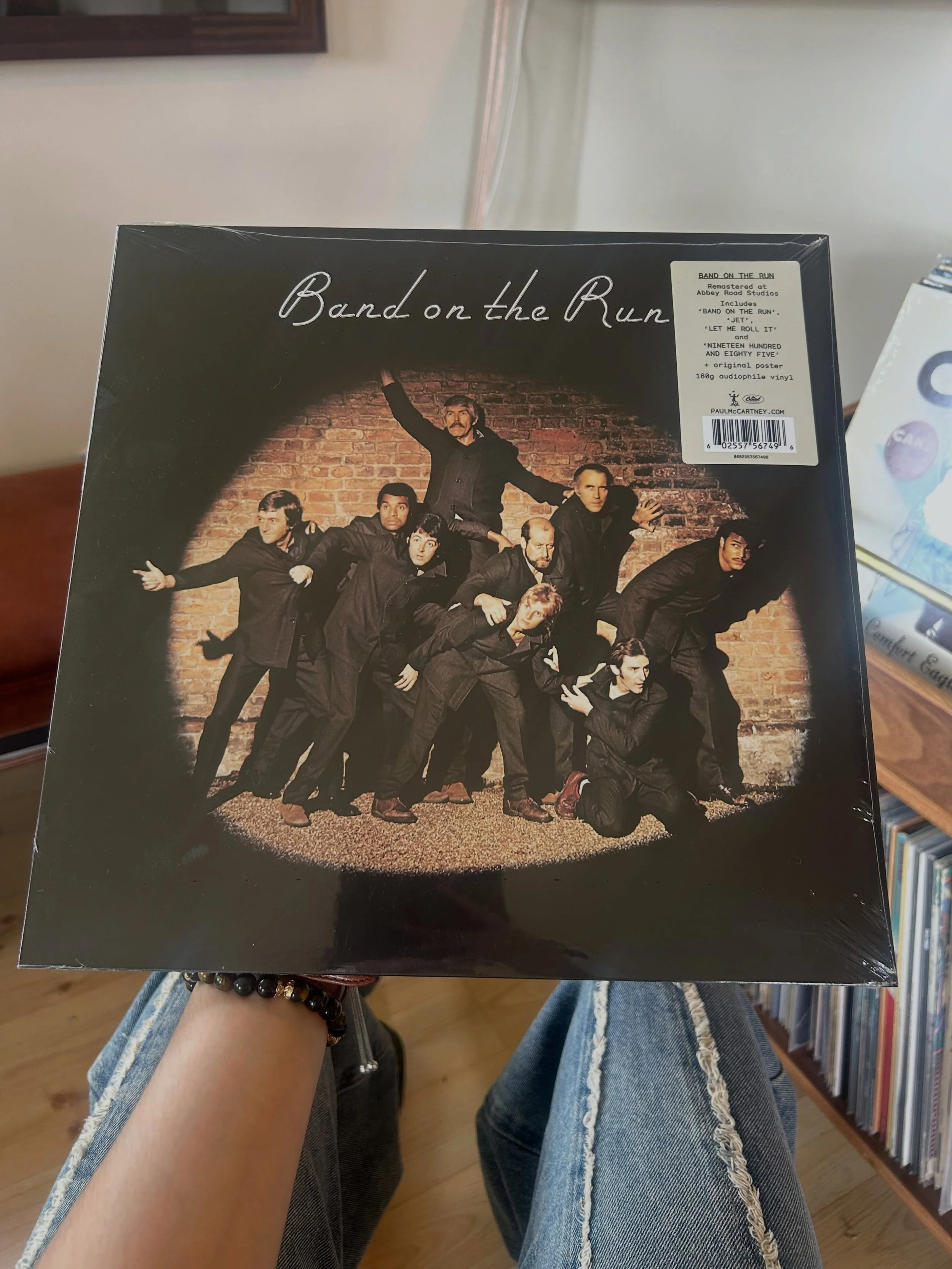 Band On The Run - Wings (1973) 
.
.
It&rsquo;s the fifth studio album produced by Paul after breaking up from The Beatles. Recorded in Lagos, Nigeria then released in December of 1973 in the states. 

Available on our website 🏵️

#thebeatles #bandon