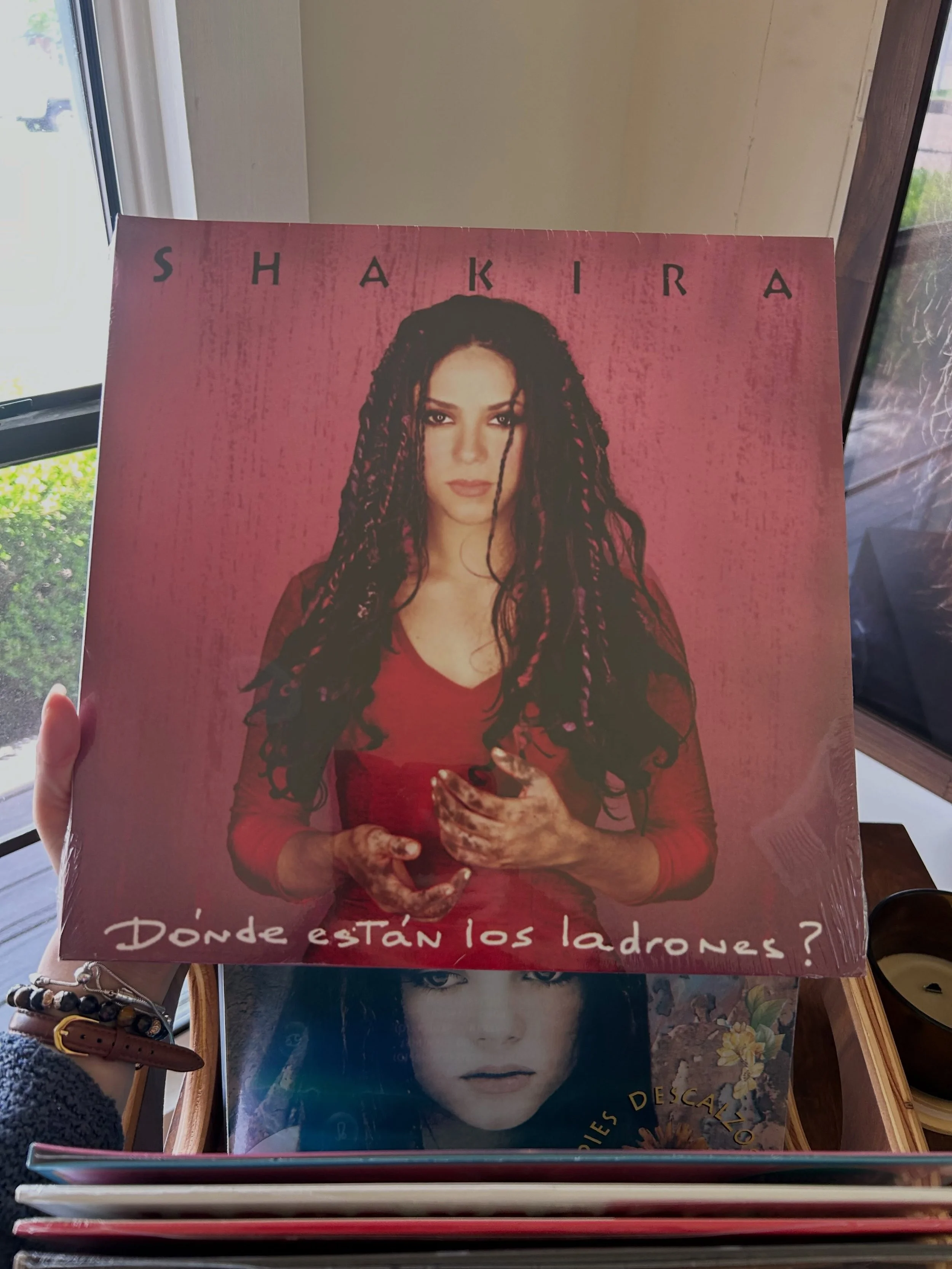 Shakira - &ldquo;Donde Est&aacute;n Los Ladrones&rdquo; (1998) 
.
.
Shakira the Colombian icon wrote this album in the course of three years, after her luggage full of hand written lyrics got stolen at an airport.
- A must have Shakira record. 

Avai