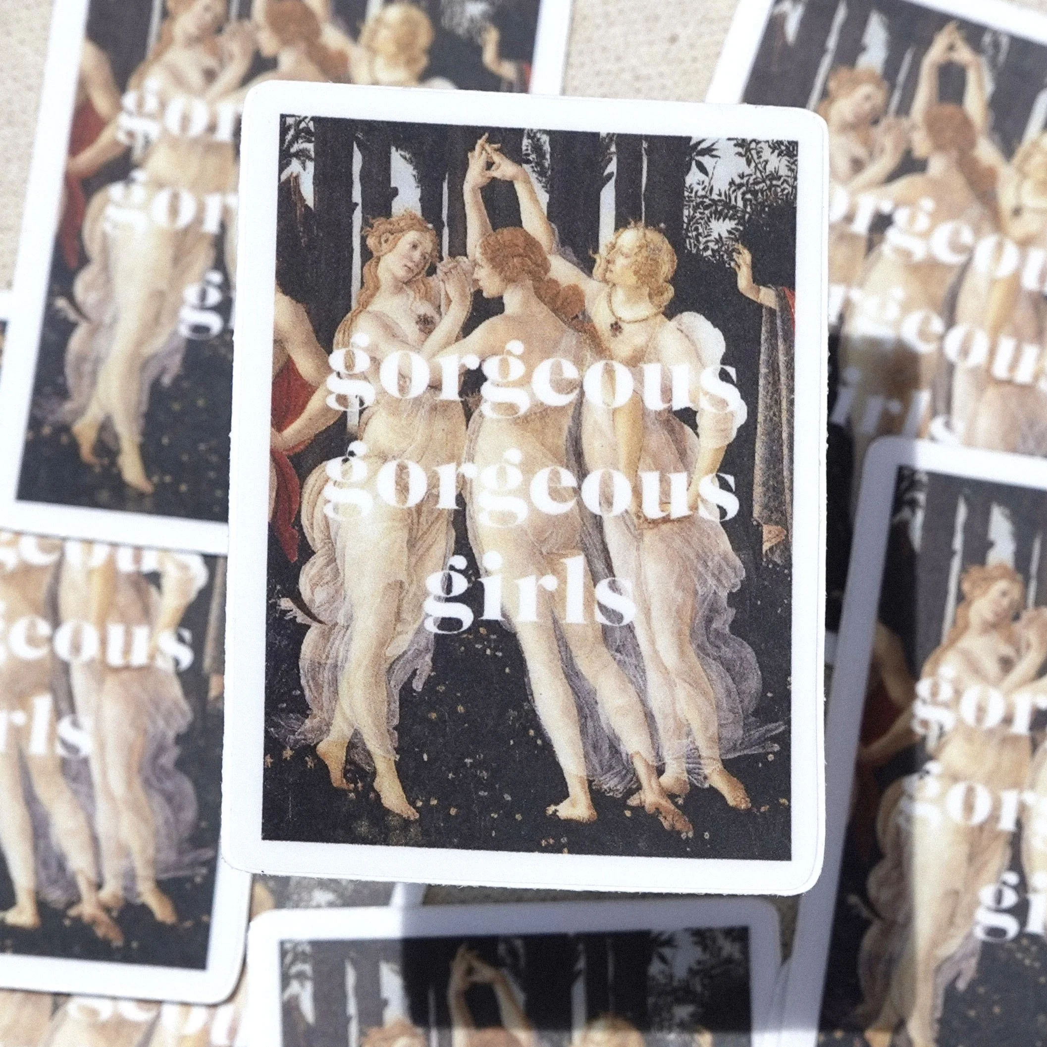 "Gorgeous Gorgeous Girls" Sticker (Send Moods)