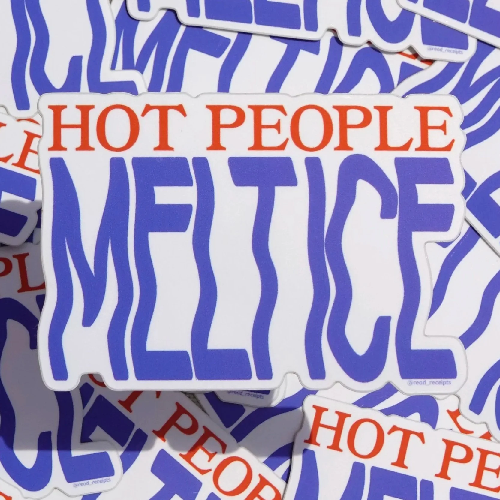 "Hot People Melt Ice" Sticker