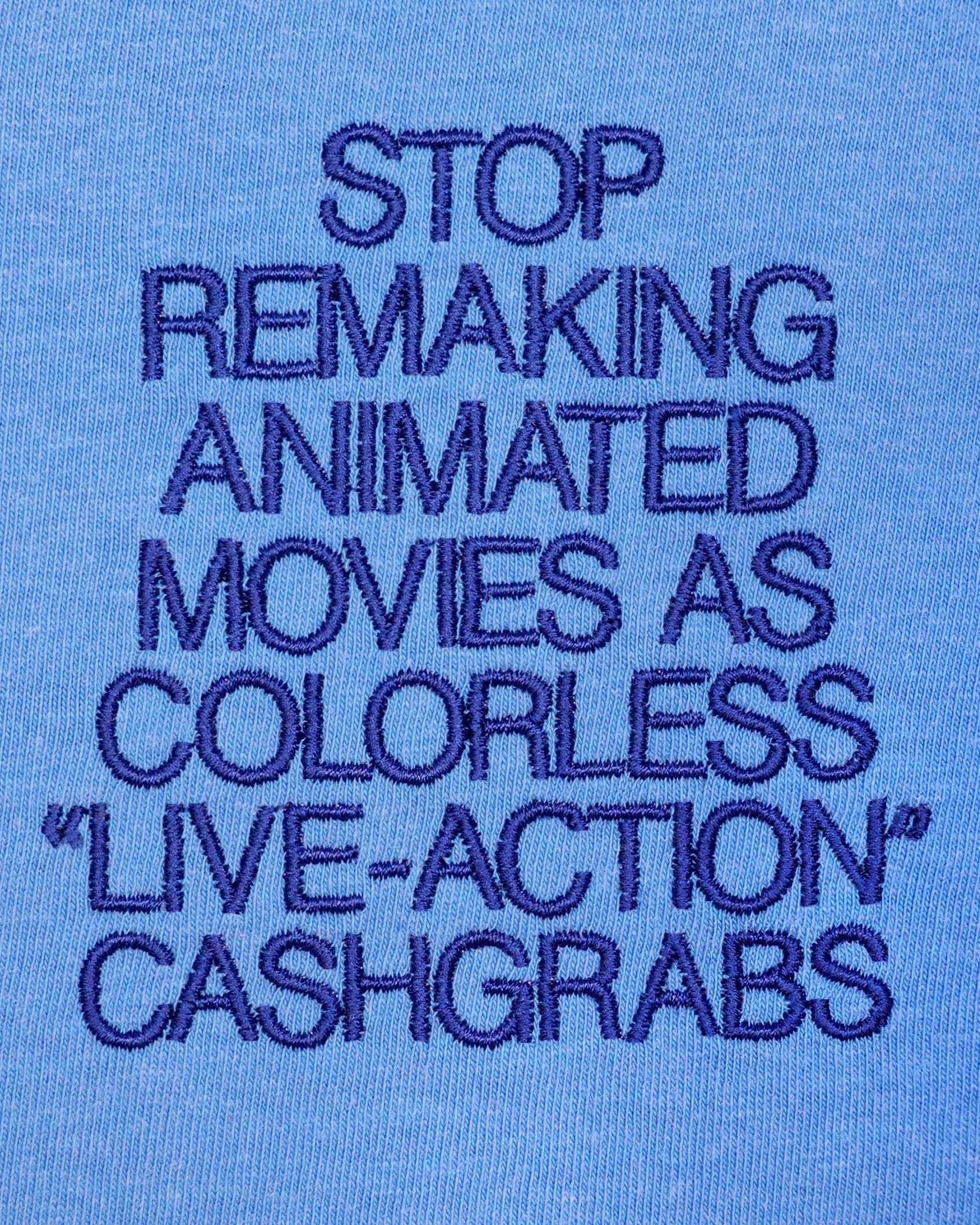 DM-to-Claim: "Stop Remaking Animated Movies" XLarge T-Shirt