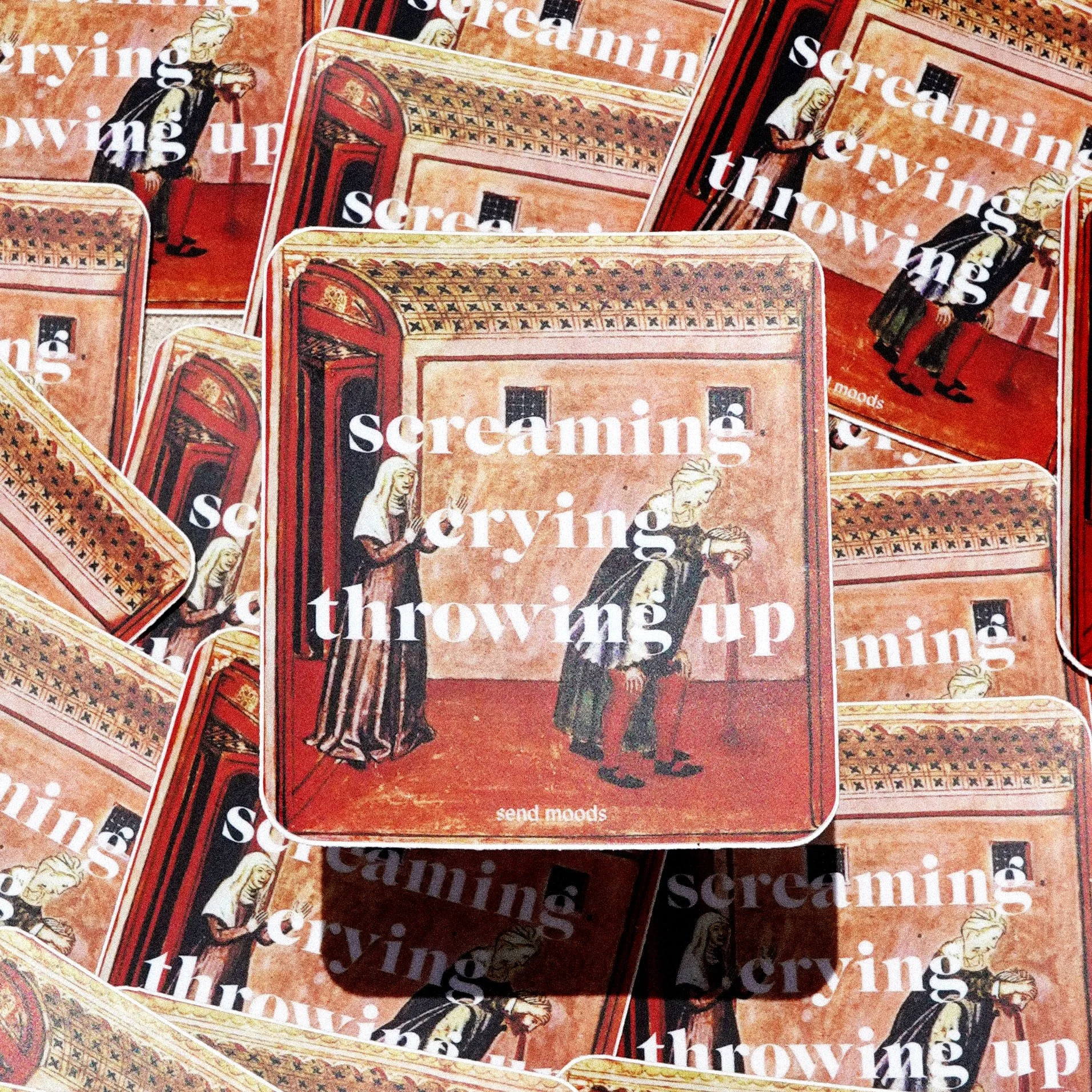 "Screaming Crying Throwing Up" Sticker (Send Moods)