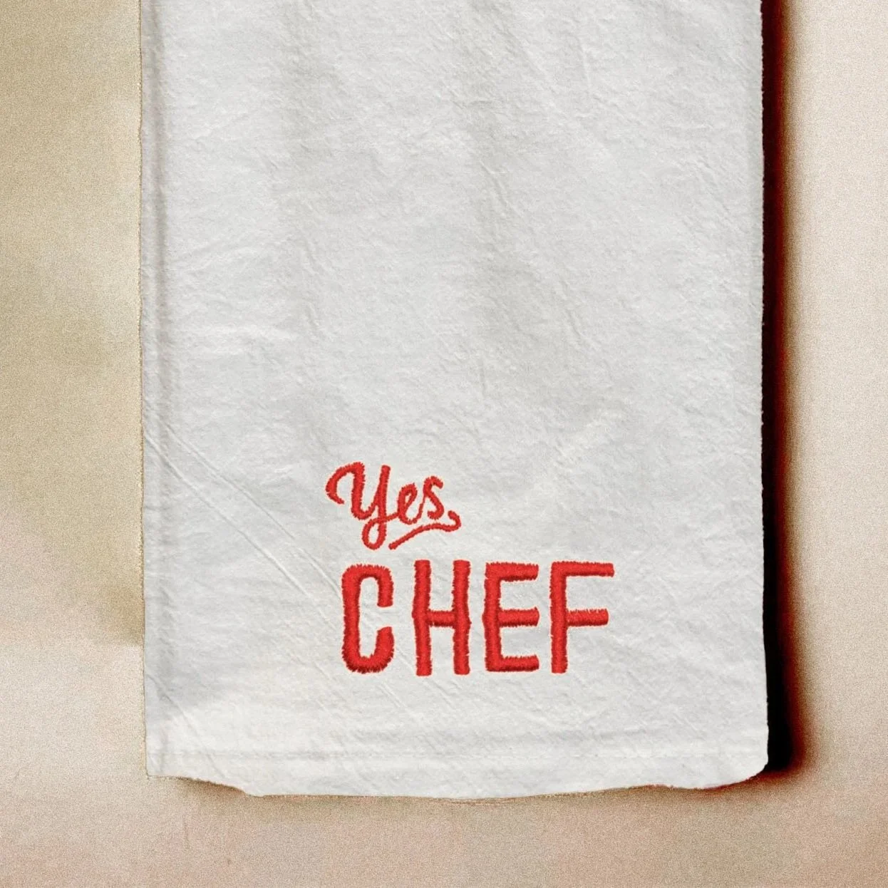 "Yes, Chef" Tea Towel