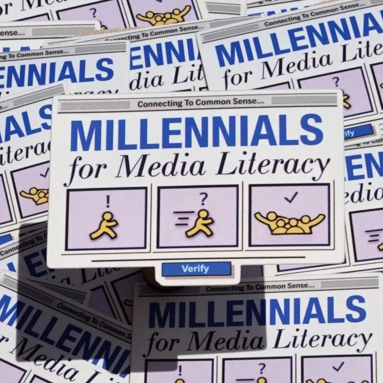 "Millennials for Media Literacy" Sticker