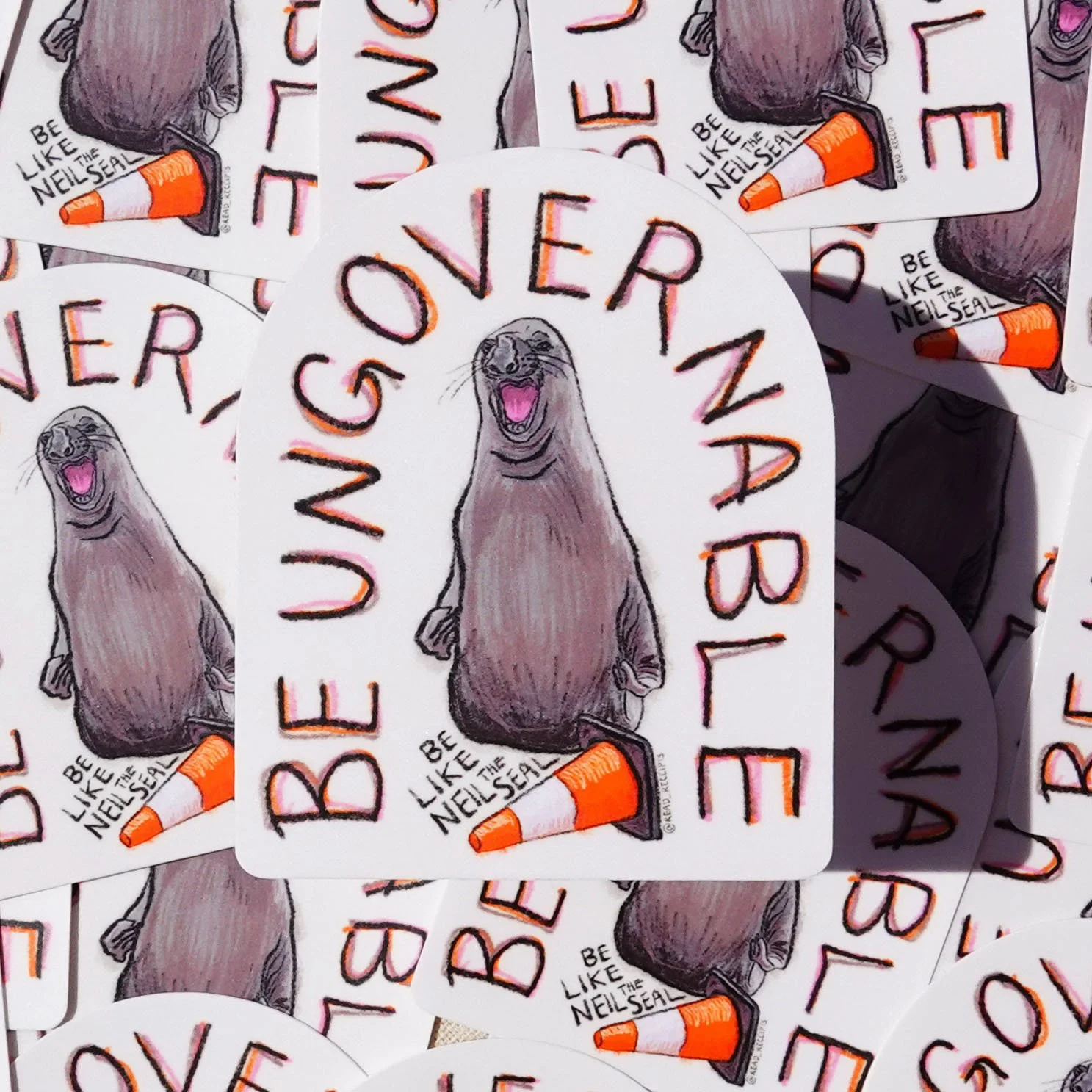 "Be Ungovernable" Neil the Seal Sticker