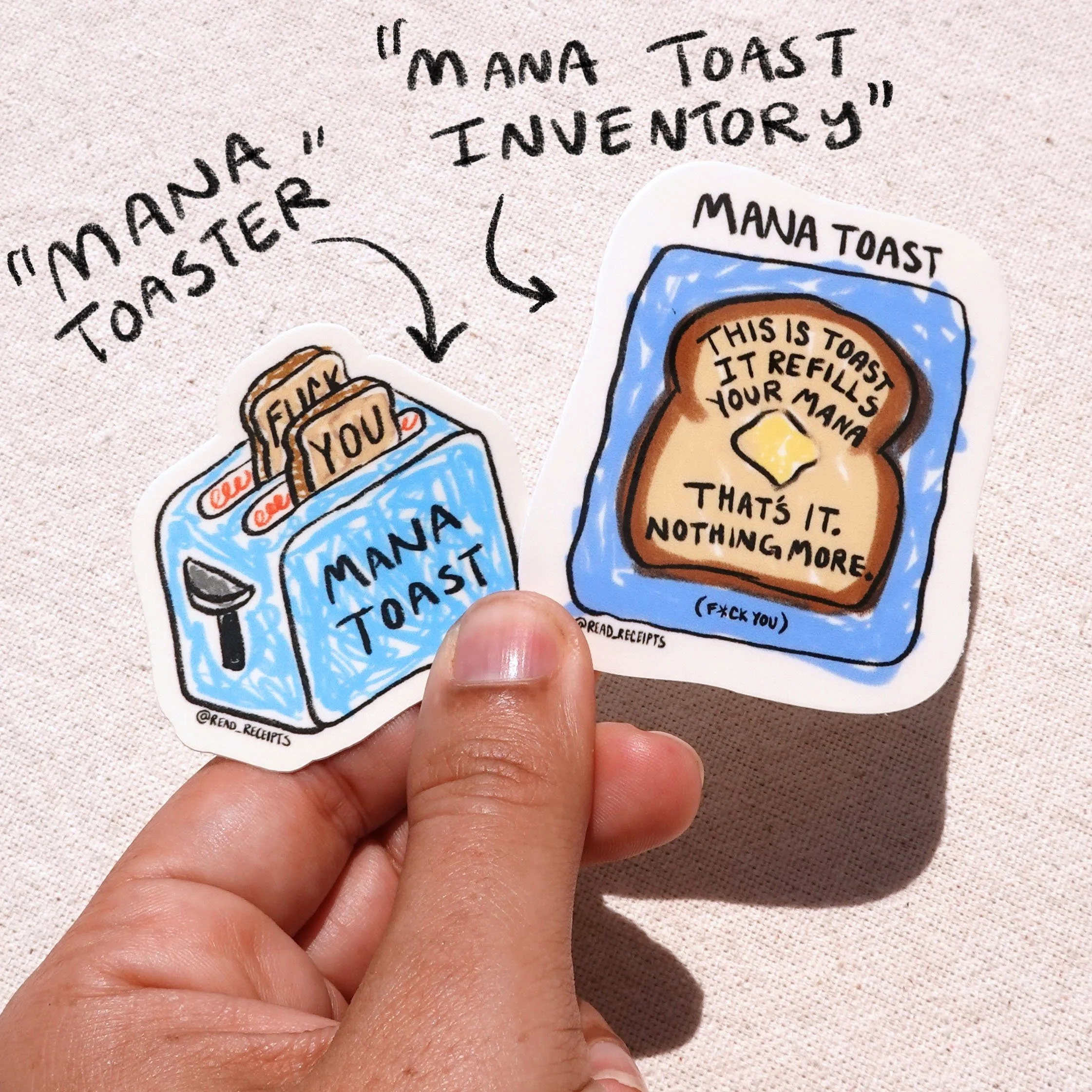 "Mana Toast" Stickers