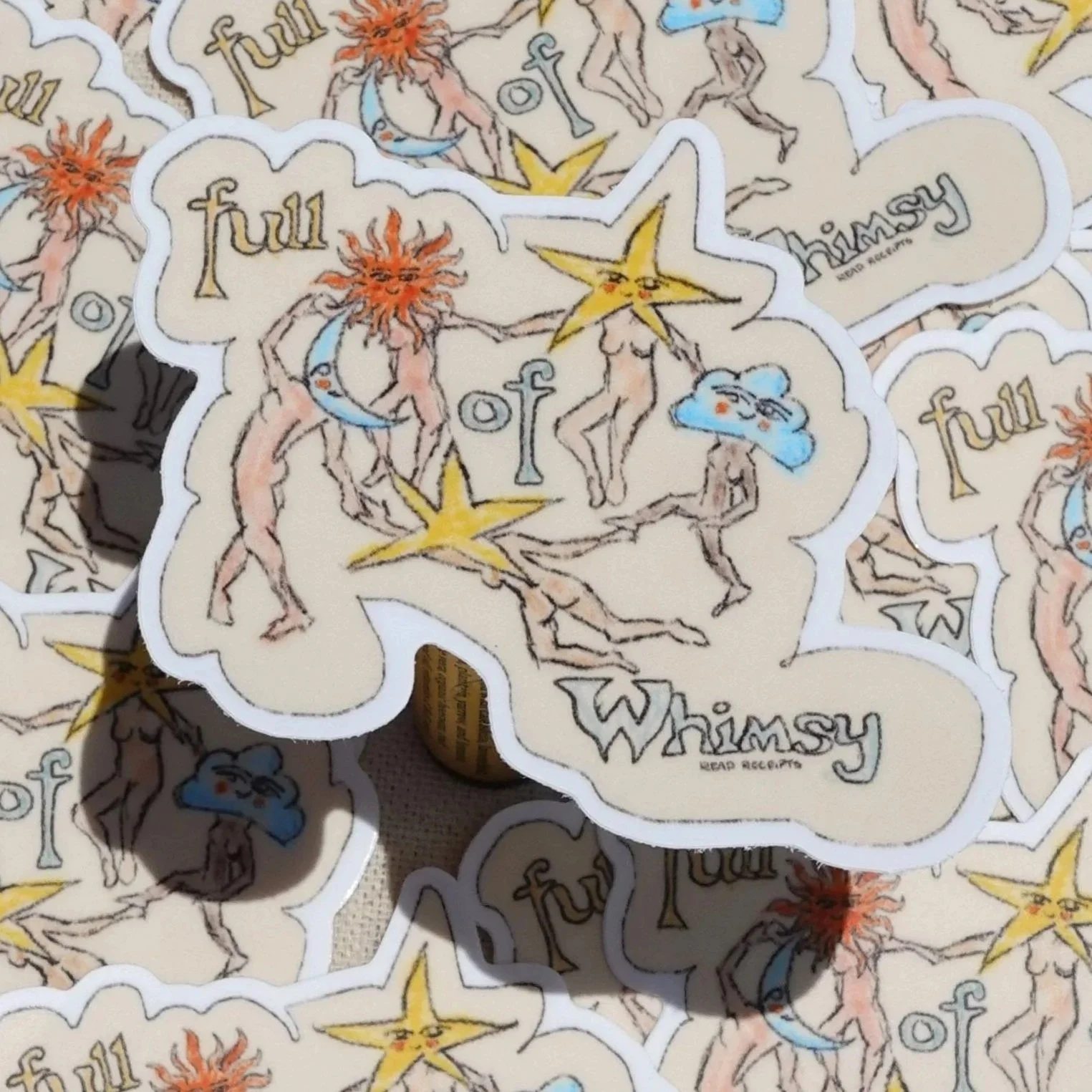 "Full of Whimsy" Sticker (Cream)