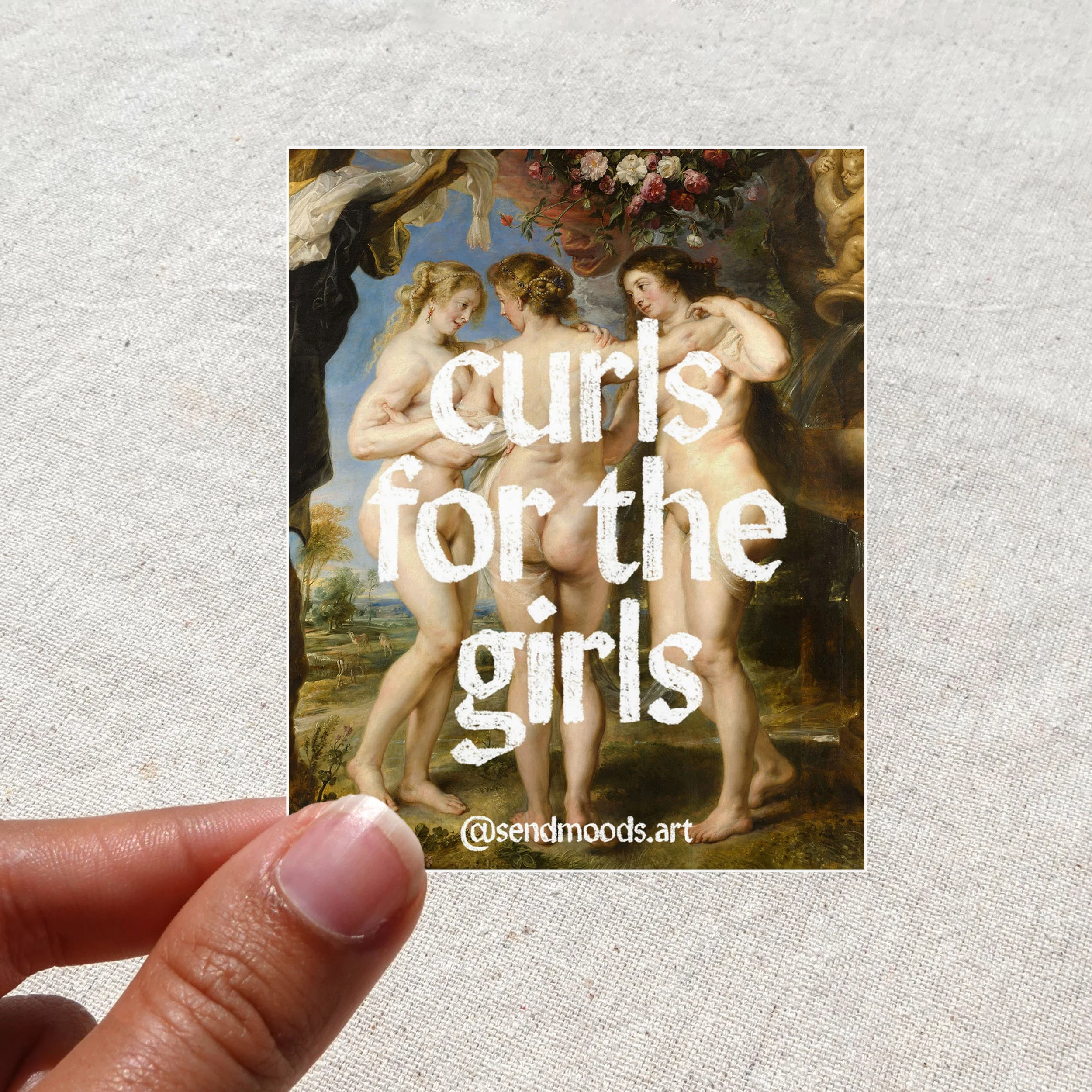 "Curls for the Girls" Gym Sticker (Send Moods)