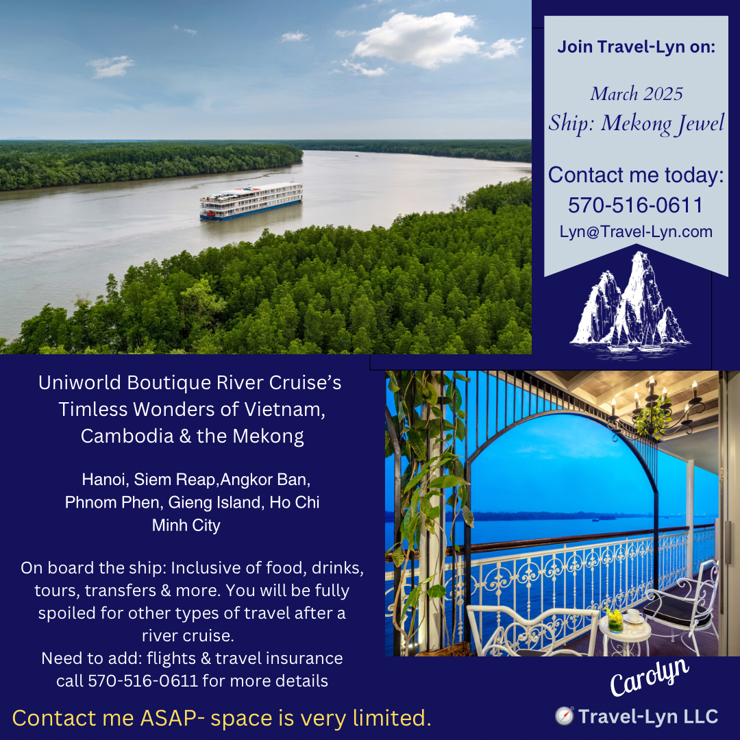 While this group is sold out, if you’d like to take this trip on your own or with your group of friends call me at 570-516-0611 and we can work on your trip together and I’ll take the stress out of the planning details, then manage yo