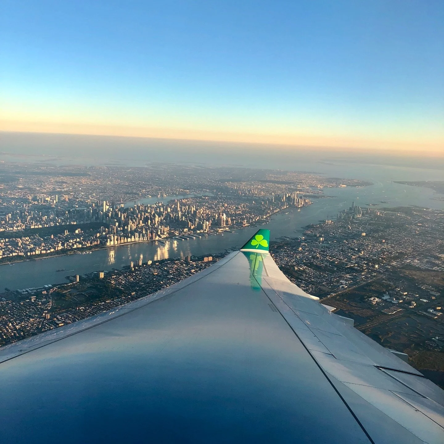 &ldquo;There are no strangers here; only friends you haven&rsquo;t yet met.&rdquo;
&mdash; W. B. Yeats ☘️

🧭 One of the quiet joys of travel is discovering how true that really is.  @aerlingus - Photo from Aer Lingus taking off from Newark 2017 one 