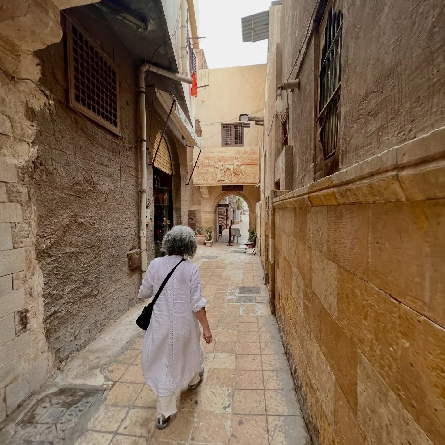 In Coptic Cairo, near the Coptic Museum, three houses of worship sit side by side, the Church of St. Sergius and Bacchus (Abu Serga), the Hanging Church, and the Ben Ezra Synagogue&mdash;a place where different faiths continue side by side.

Stepping