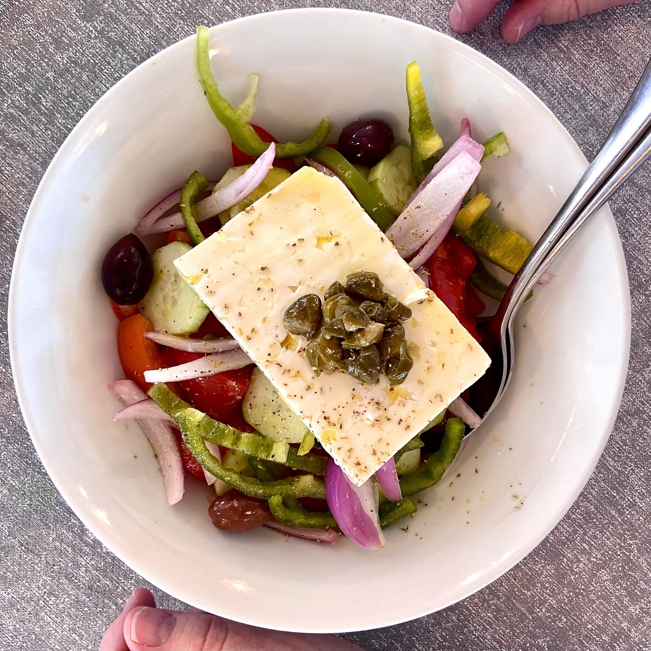 Greek Salad looked the same at every restaurant. 