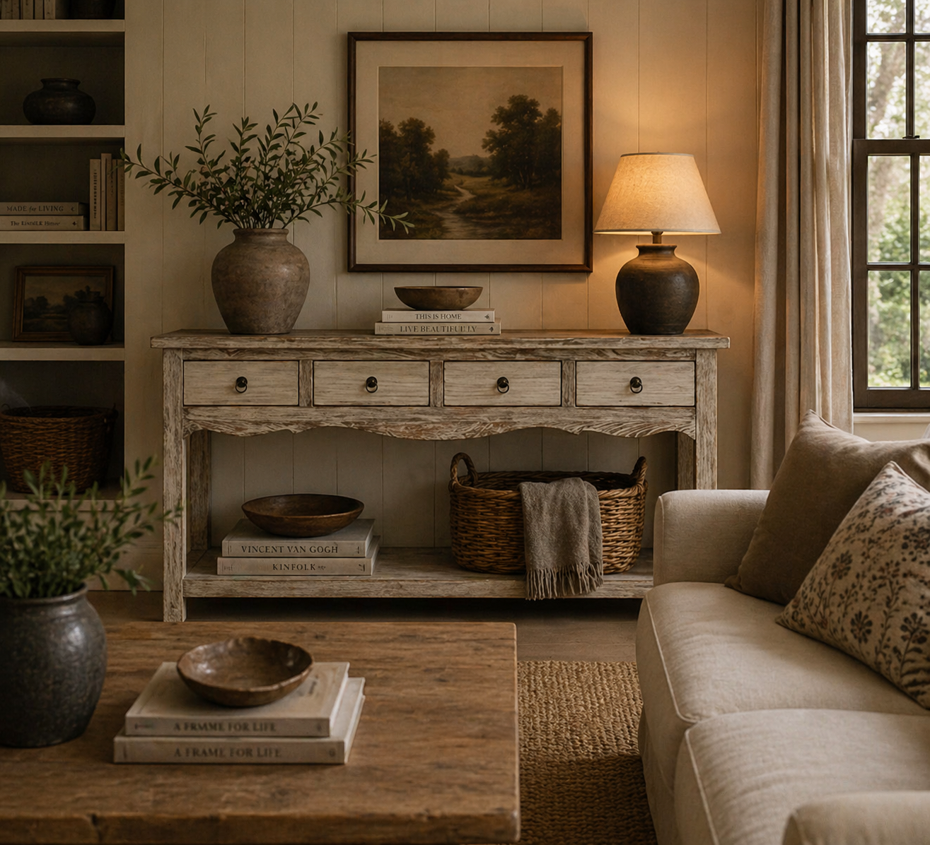 White Wash Hampton Shore Table