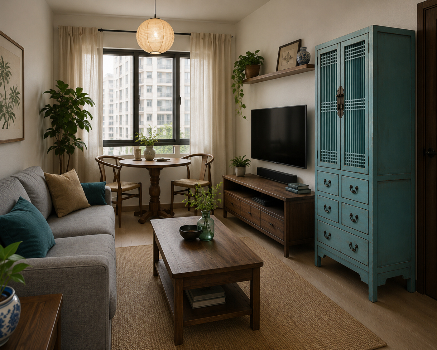 5 Drawers Panel Doors Tall Cabinet