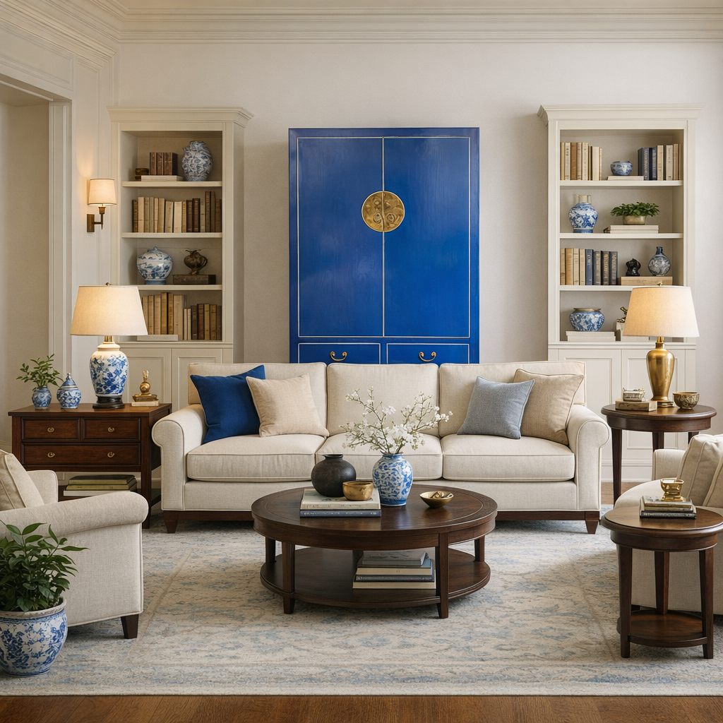 Shanghai Armoire With FLoral Apron