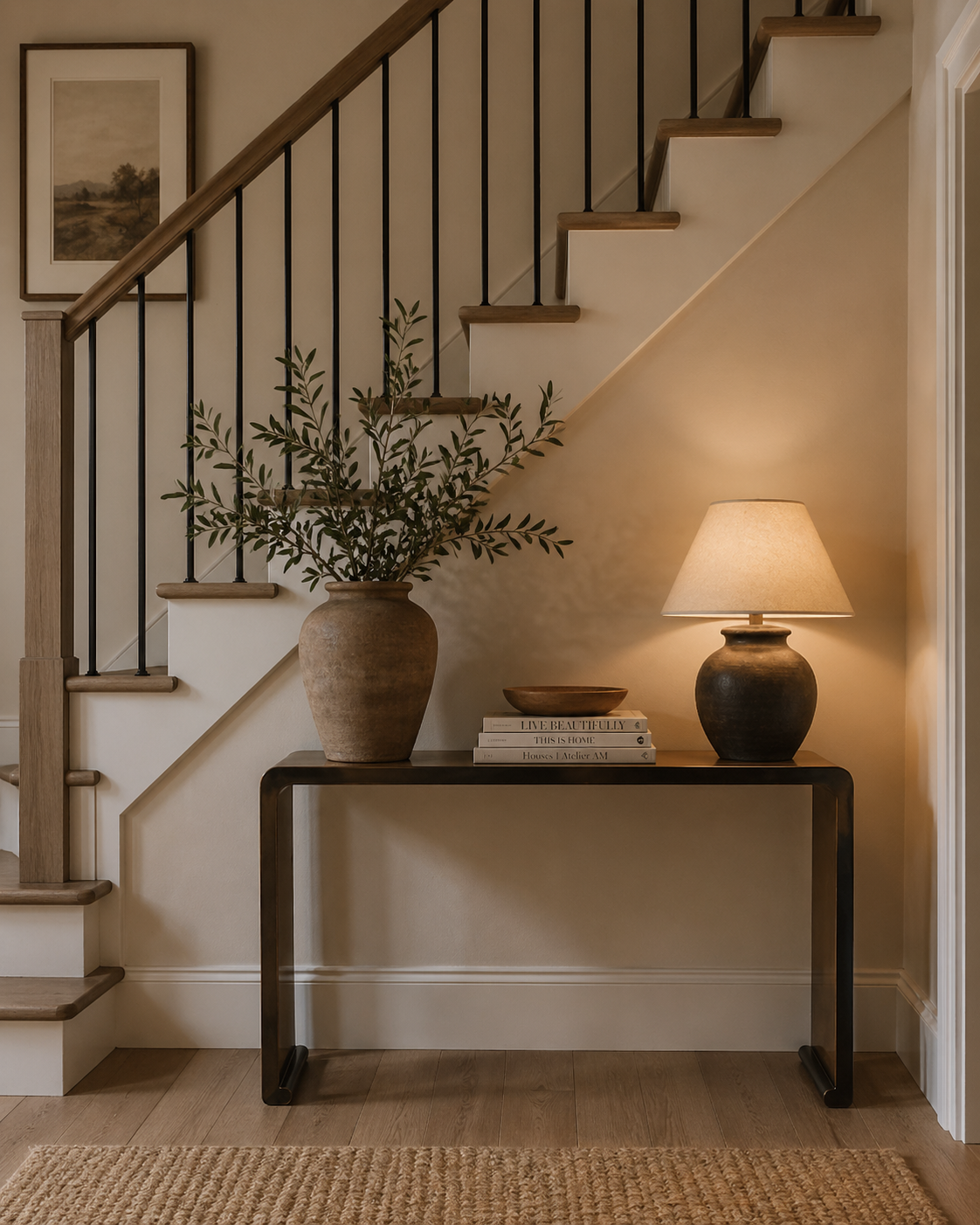 Mini Size Waterfall Console Table