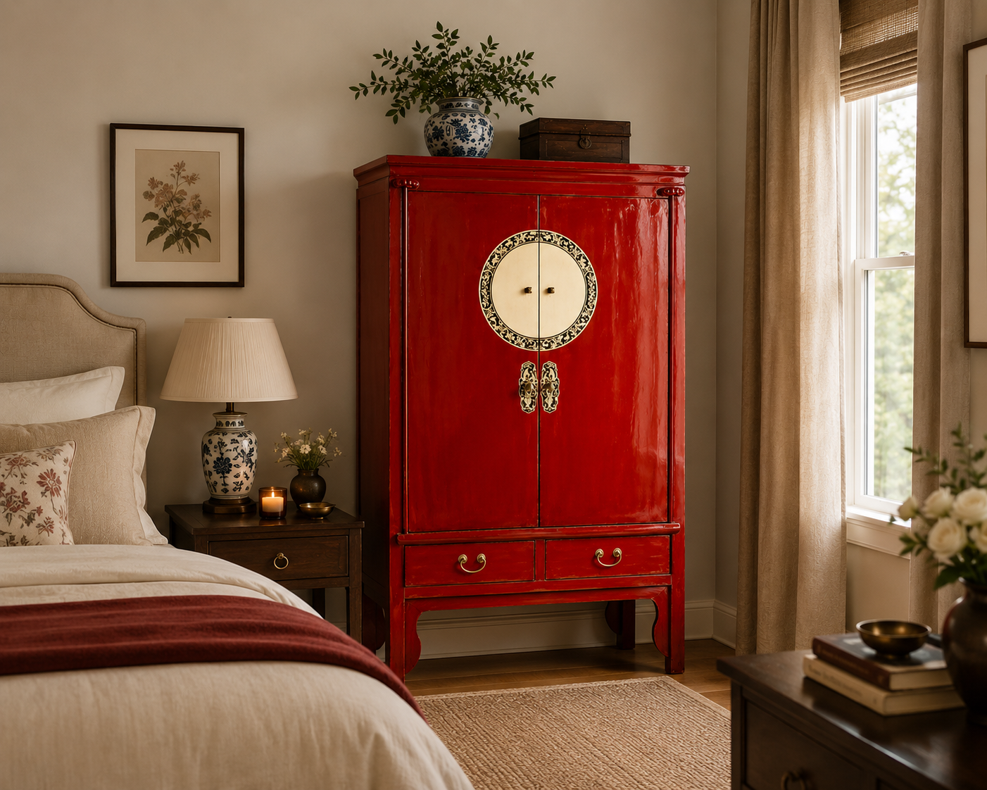 Lacquer Wedding Armoire
