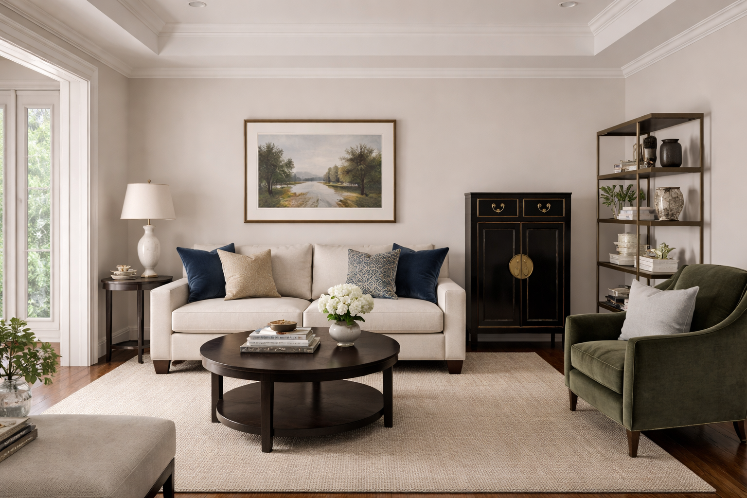 Black Lacquer Storage Cabinet