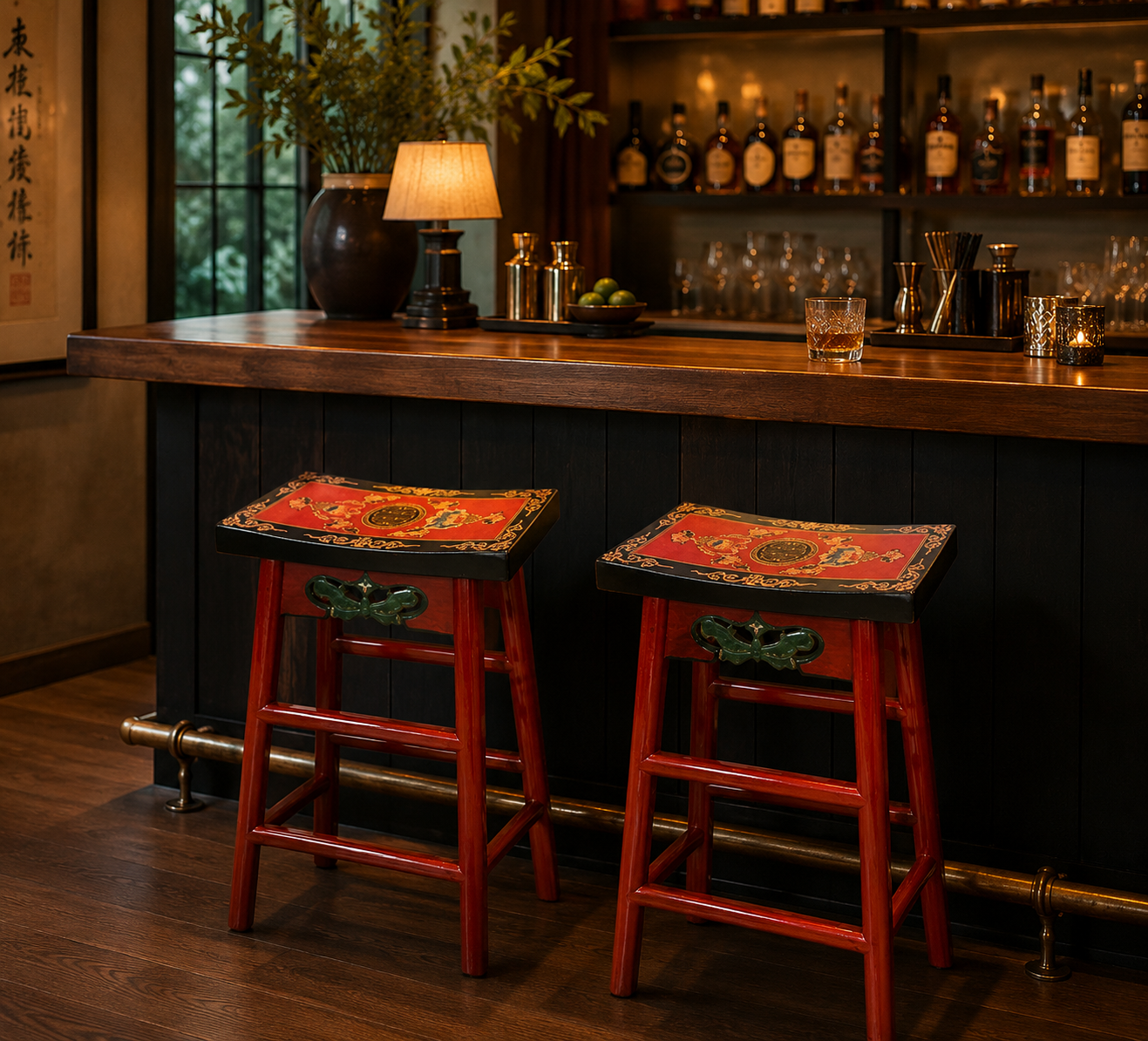 Tibetan Style Bar Stool