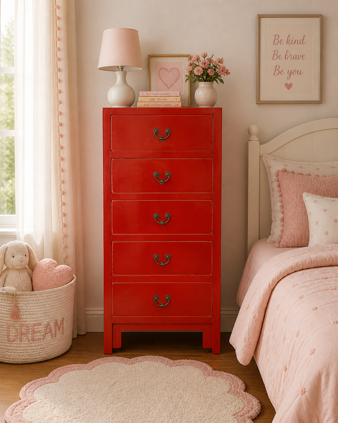 Contemporary 5 Drawers Dresser