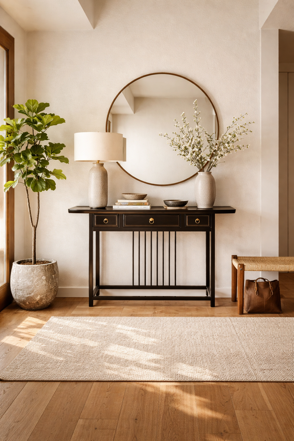 Lacquer Stand Console Table
