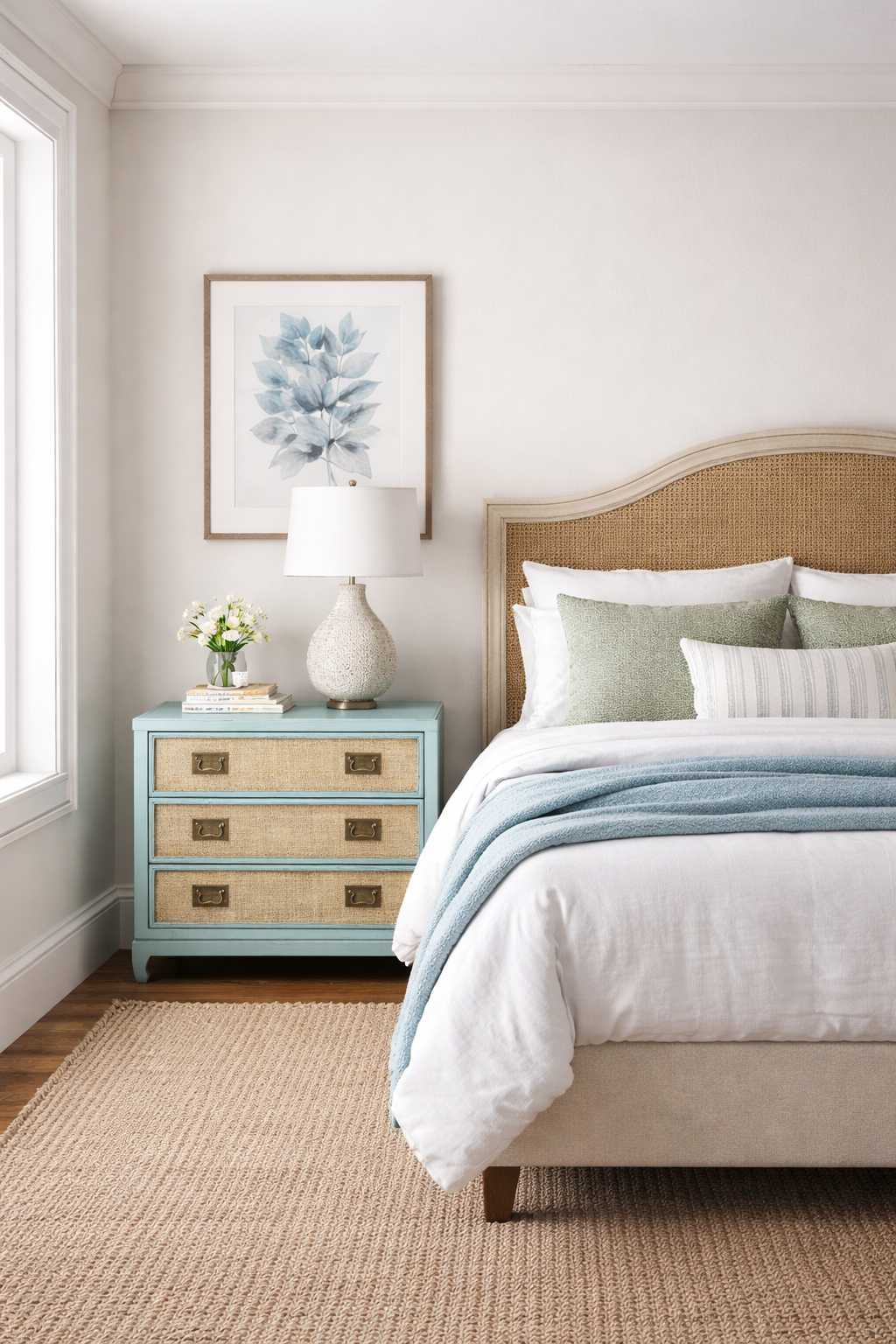 Rattan Inlaid 3D Dresser