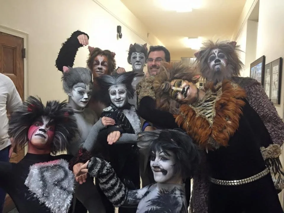Alan Dornak with his students in Cats