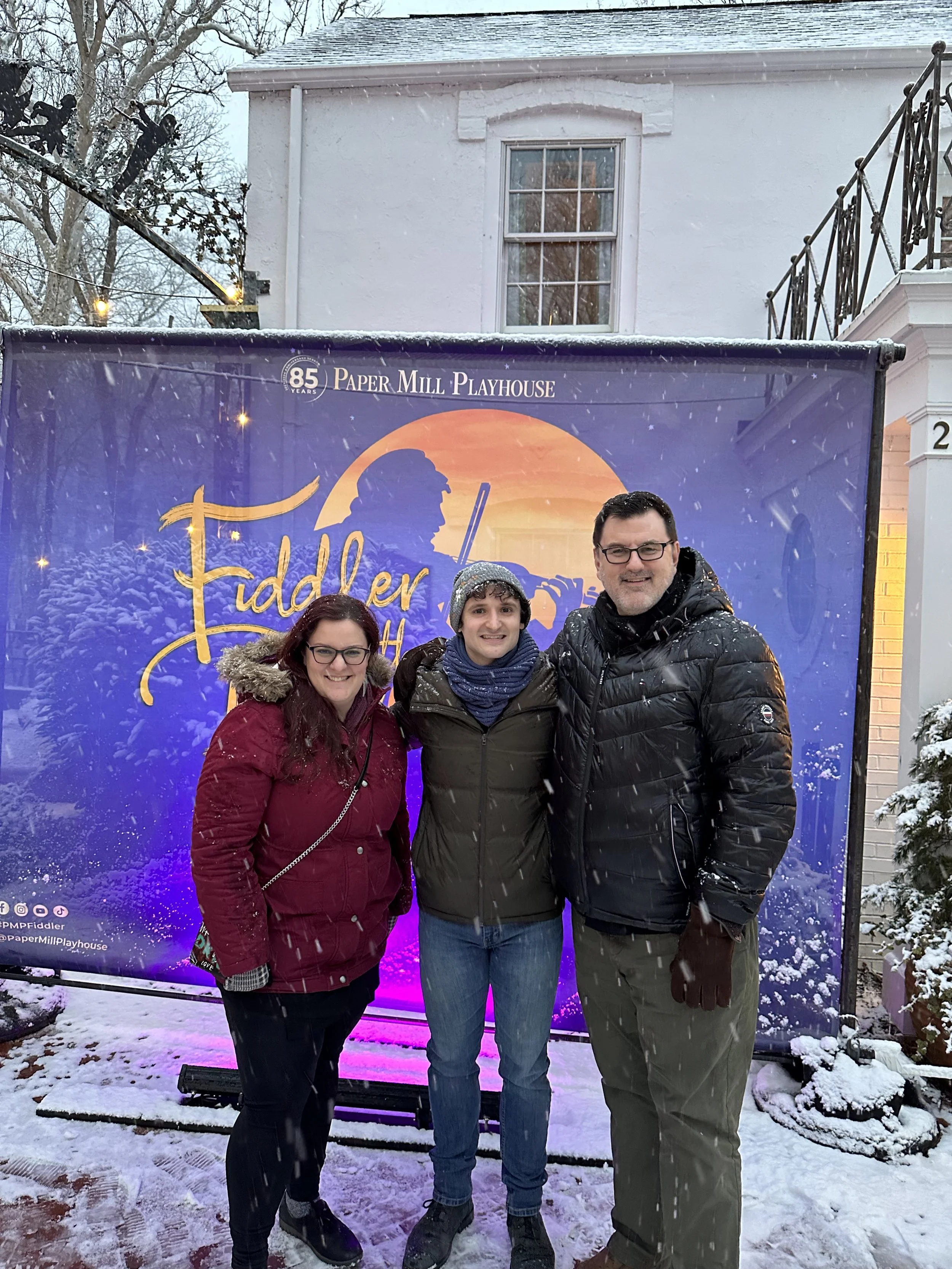 Alan Dornak with Michael Bullard and Candice Shaughnessy at Fiddler on the Roof at Papermill Playhouse