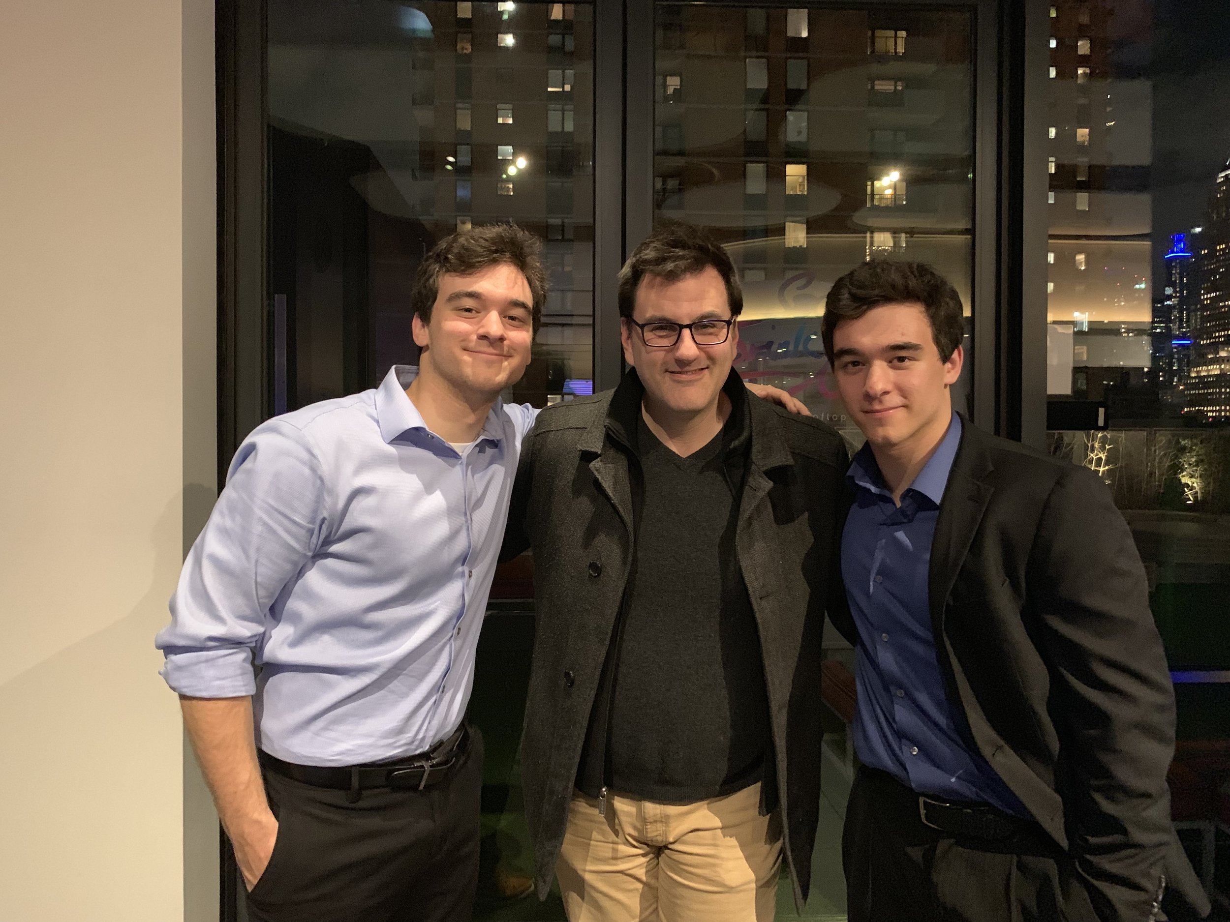 Alan Dornak with the Drinkwater Brothers after their concert