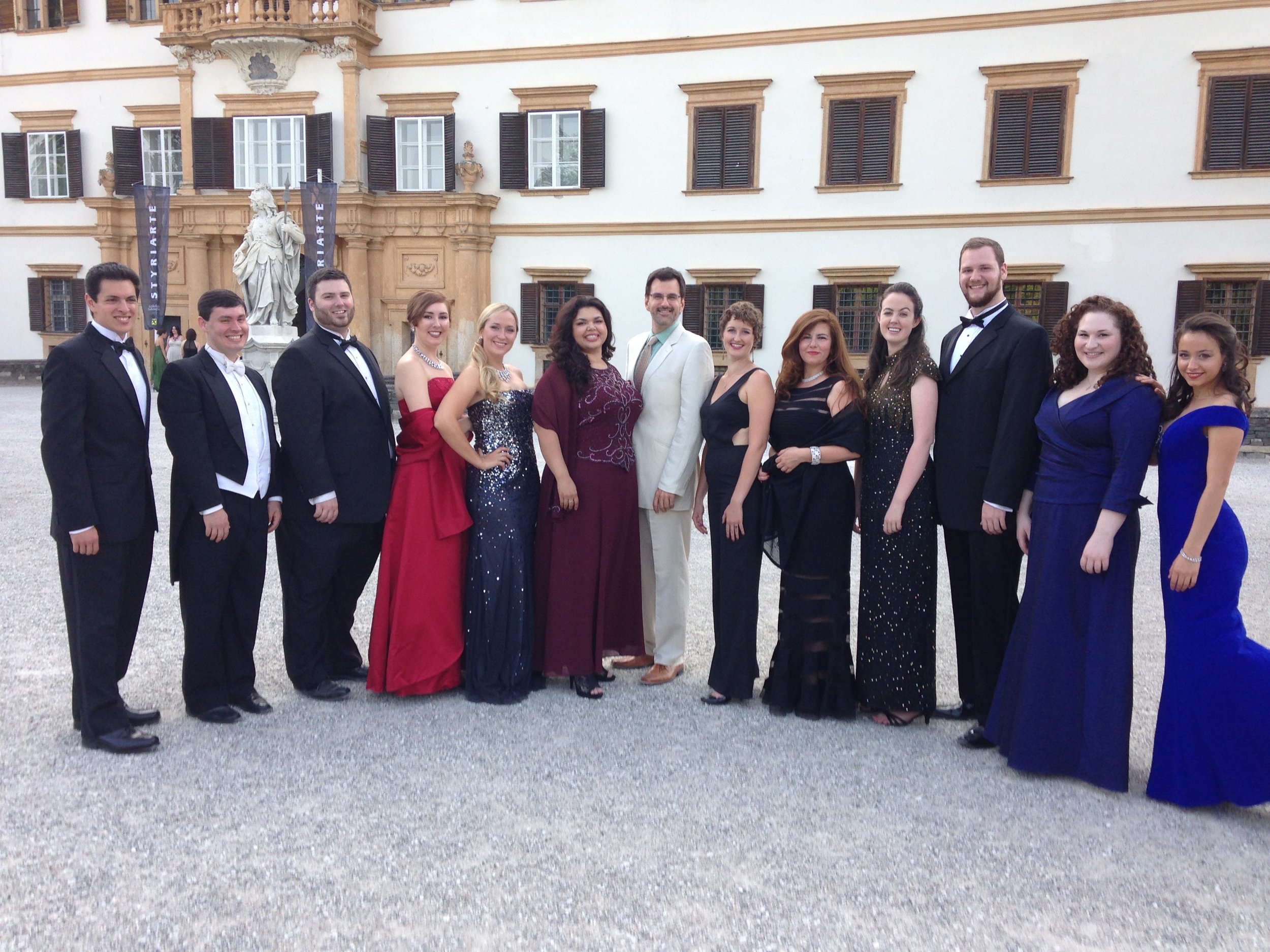 Alan Dornak with his AIMS voice studio at Schloss Eggenberg