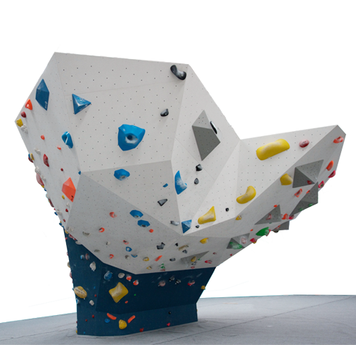 Whale Tail The front of the whale tail will be Portside's most overhung piece of real estate maxing out at 68° degrees. The sides and back of this freestanding piece of climbing goodness will include vertical and slab climbing to make this magnificent island truly versatile.