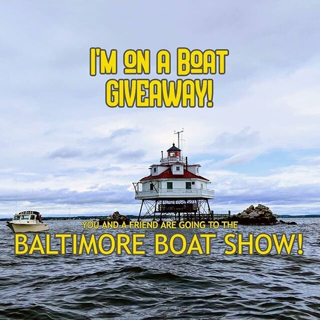 &ldquo;I&rsquo;m on a Boat&rdquo; GIVEAWAY two is here! This is your last opportunity to win TWO FREE tickets to the Baltimore Boat Show. Follow us and tag a buddy in the comments who you&rsquo;d love to share your FREE ticket with. Encourage them to