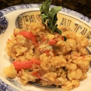 Monkfish and Red Pepper Risotto